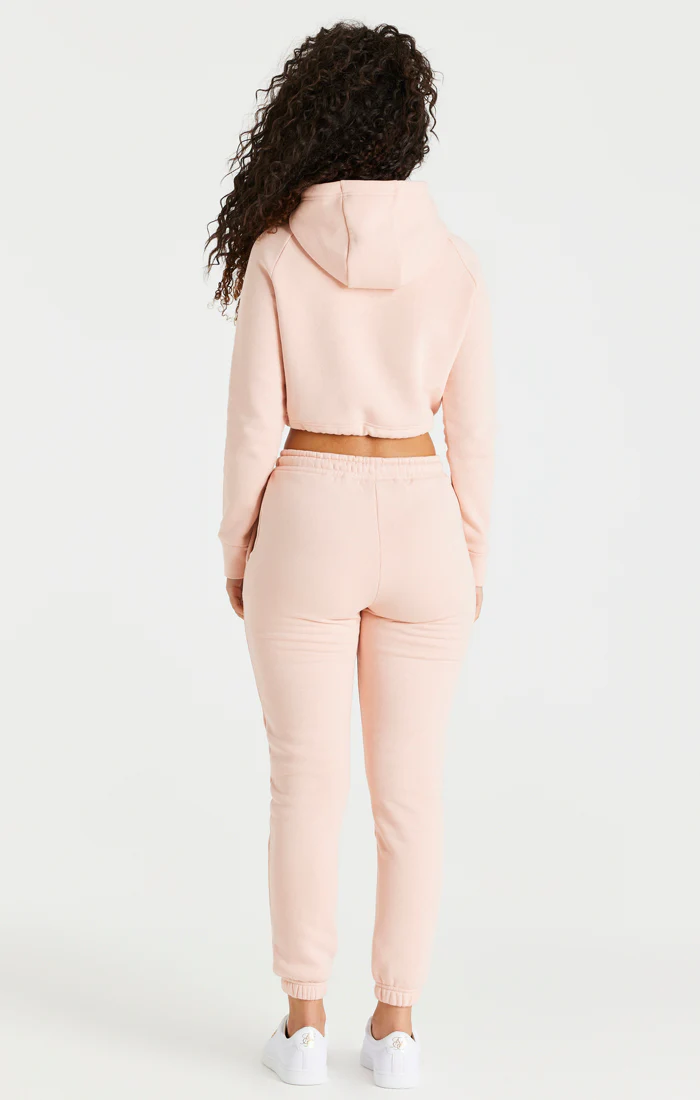 Pink Essential Cropped Hoodie - Image 4