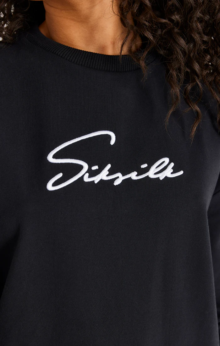 Black Essential Sweatshirt Dress - Image 3