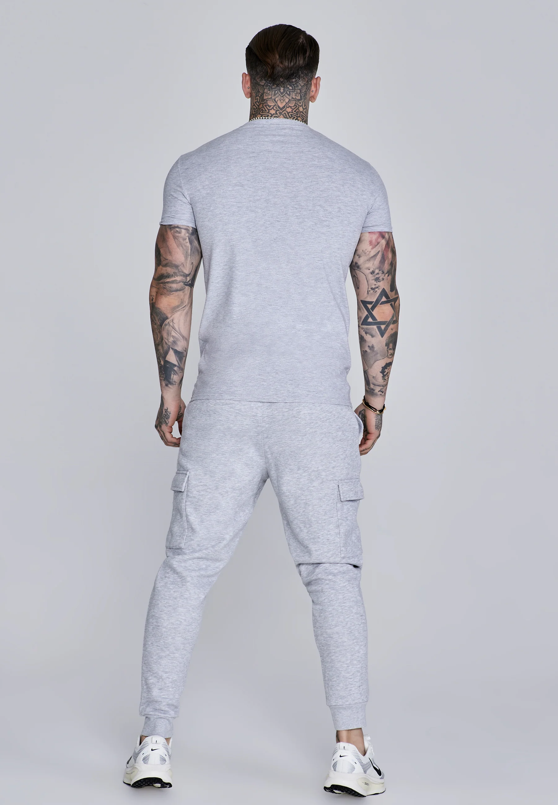 Grey Marl Essentials Cargo Joggers - Image 5