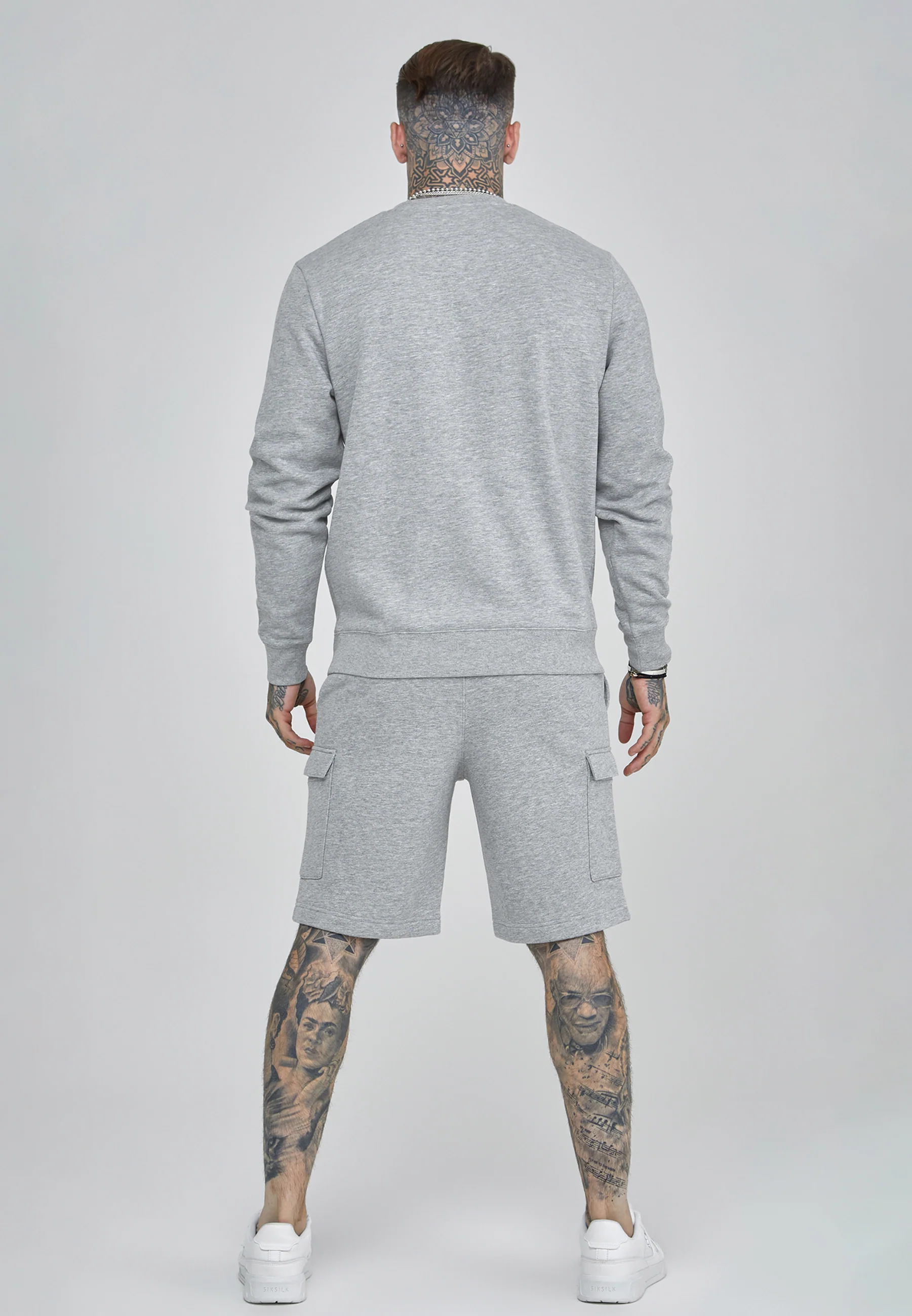 Grey Marl Essentials Cargo Shorts - Image 5