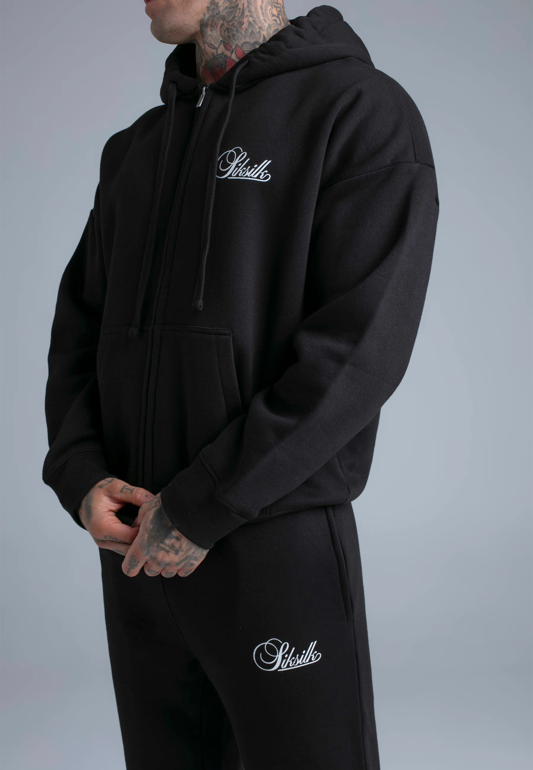 Black Essentials Full Zip Hoodie - Image 2