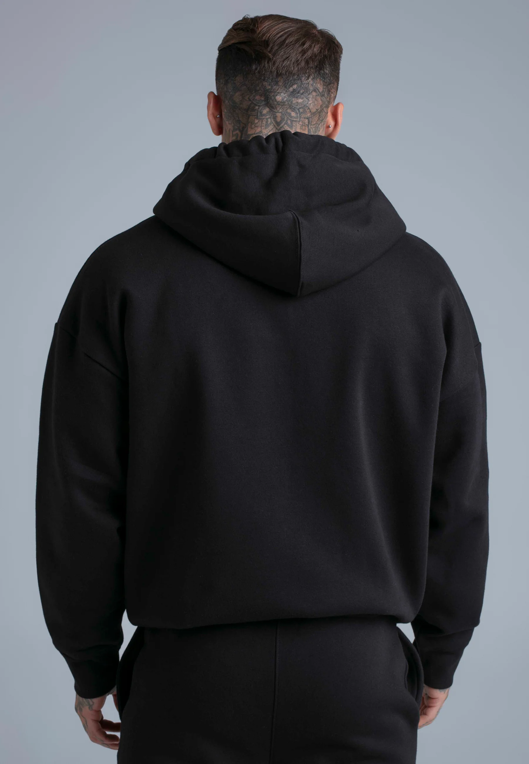 Black Essentials Full Zip Hoodie - Image 4