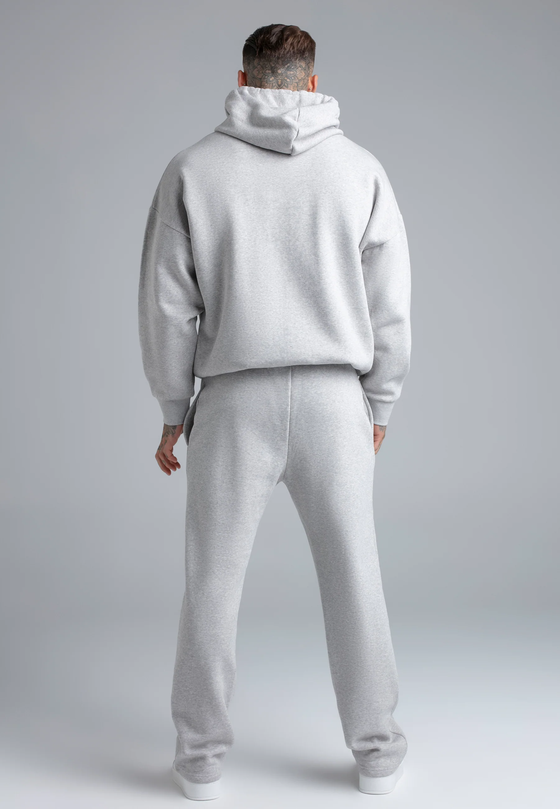 Grey Marl Essentials Full Zip Hoodie - Image 5