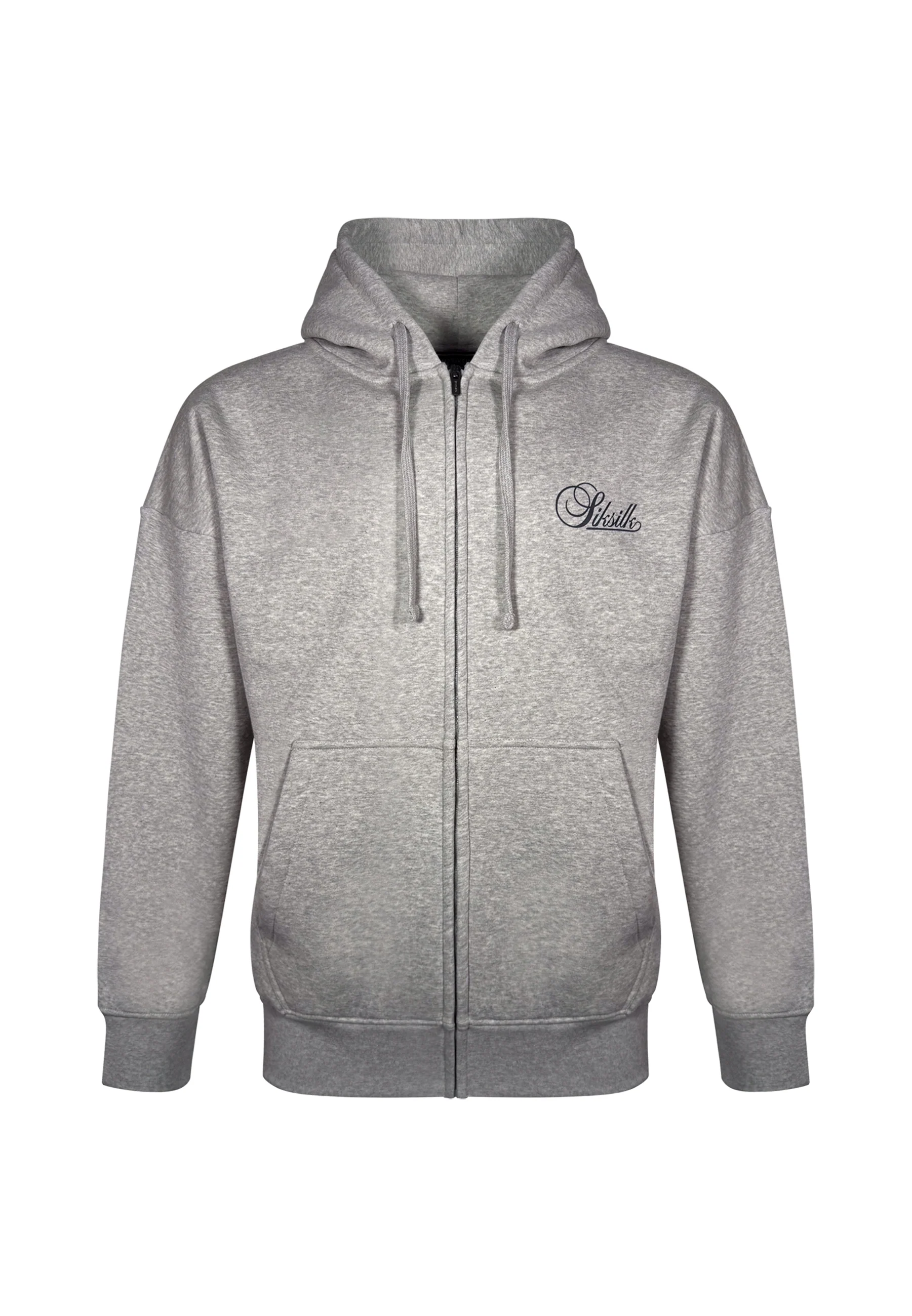 Grey Marl Essentials Full Zip Hoodie - Image 6