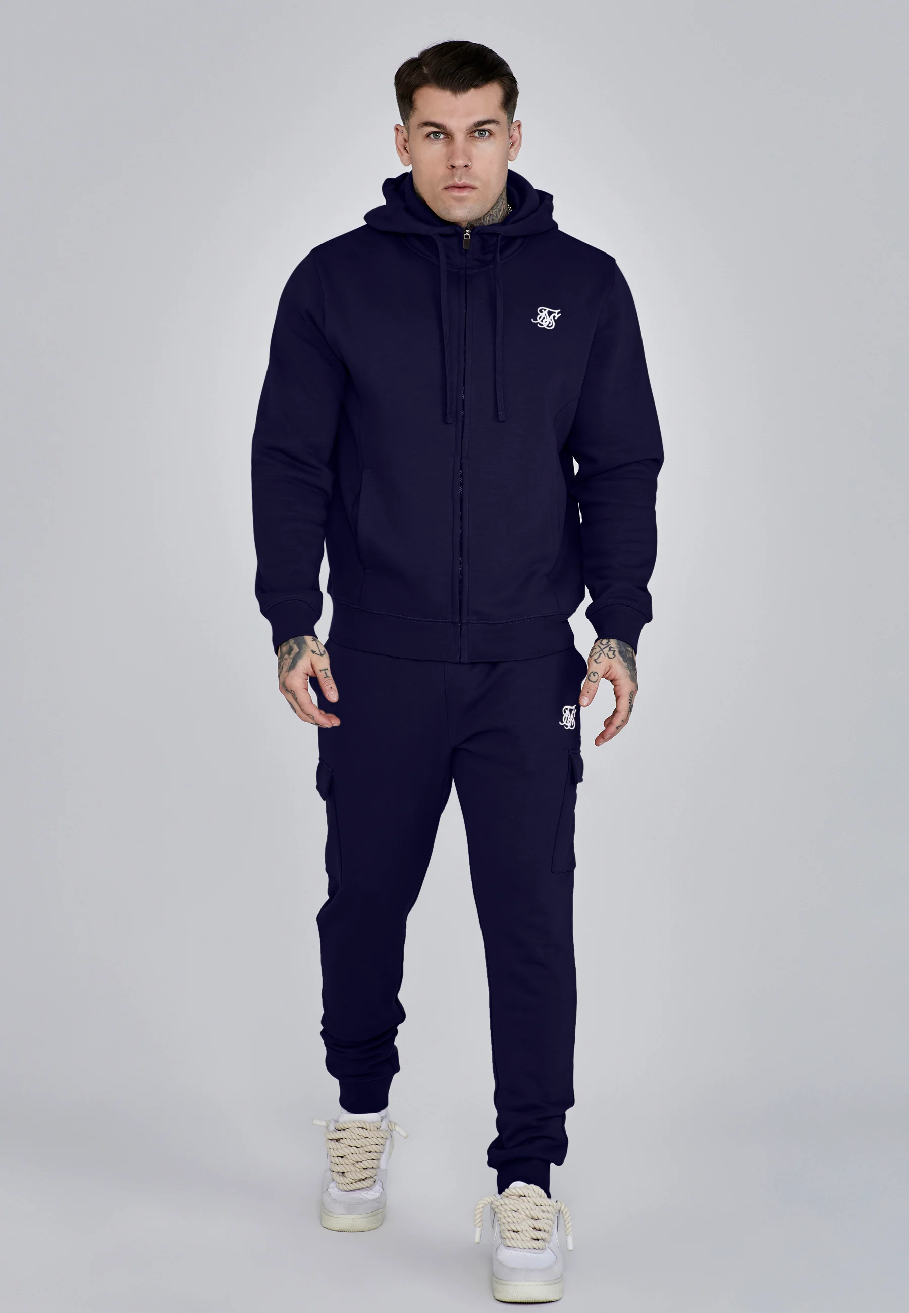 Navy Essentials Full Zip Hoodie - Image 2