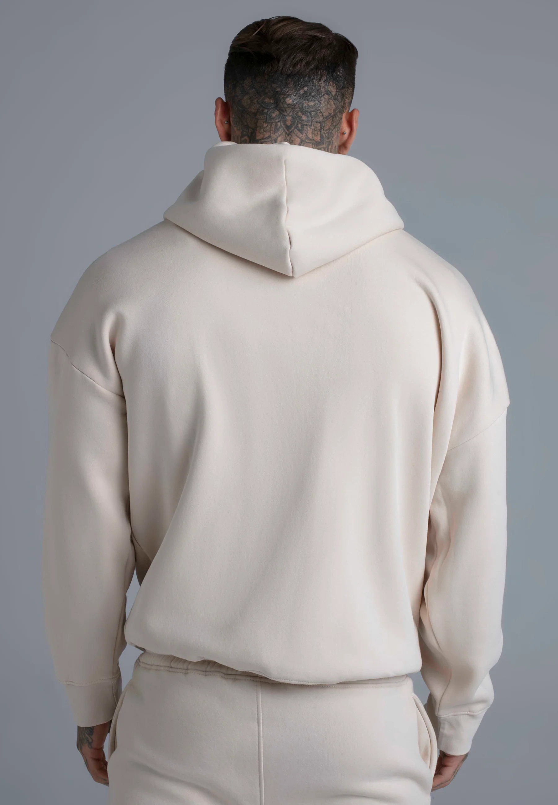 Ecru Essentials Full Zip Hoodie - Image 4