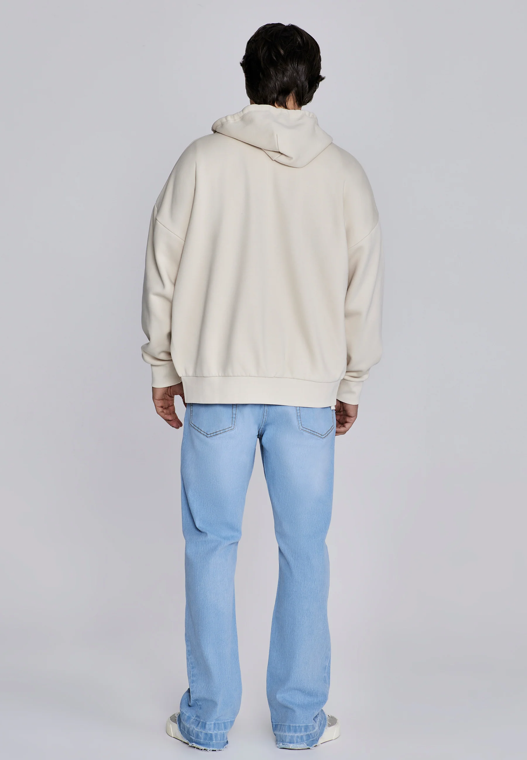 Ecru Essentials Full Zip Hoodie - Image 5