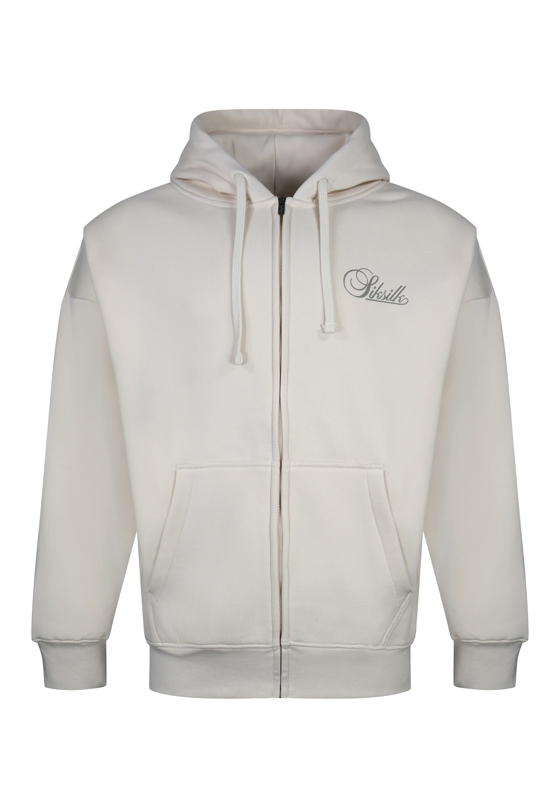 Ecru Essentials Full Zip Hoodie - Image 6