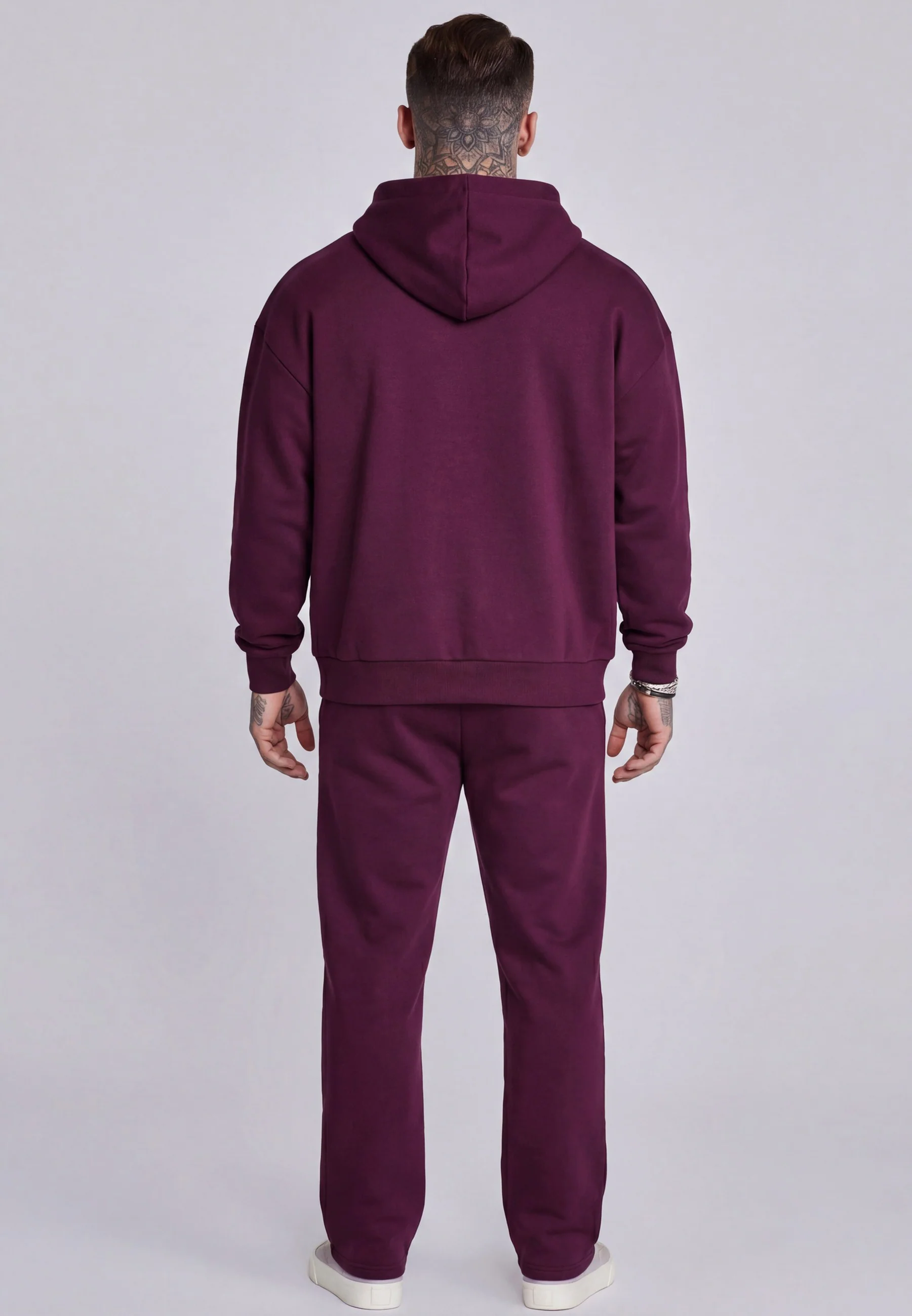 Burgundy Essentials Full Zip Hoodie - Image 5