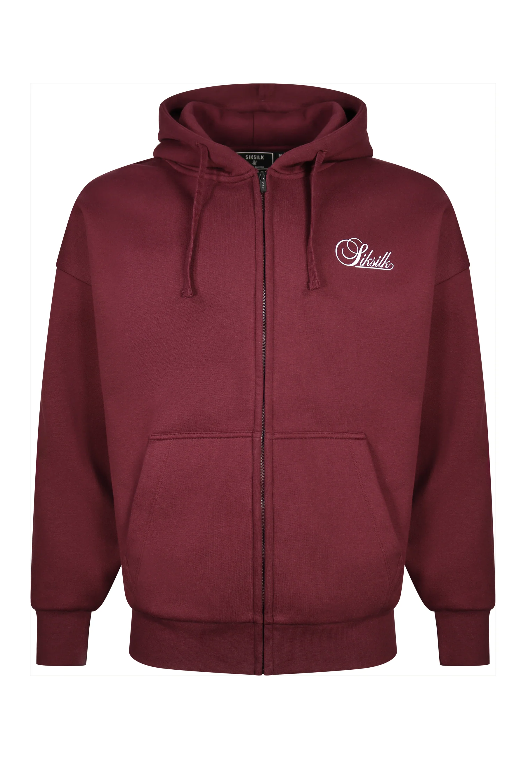 Burgundy Essentials Full Zip Hoodie - Image 6
