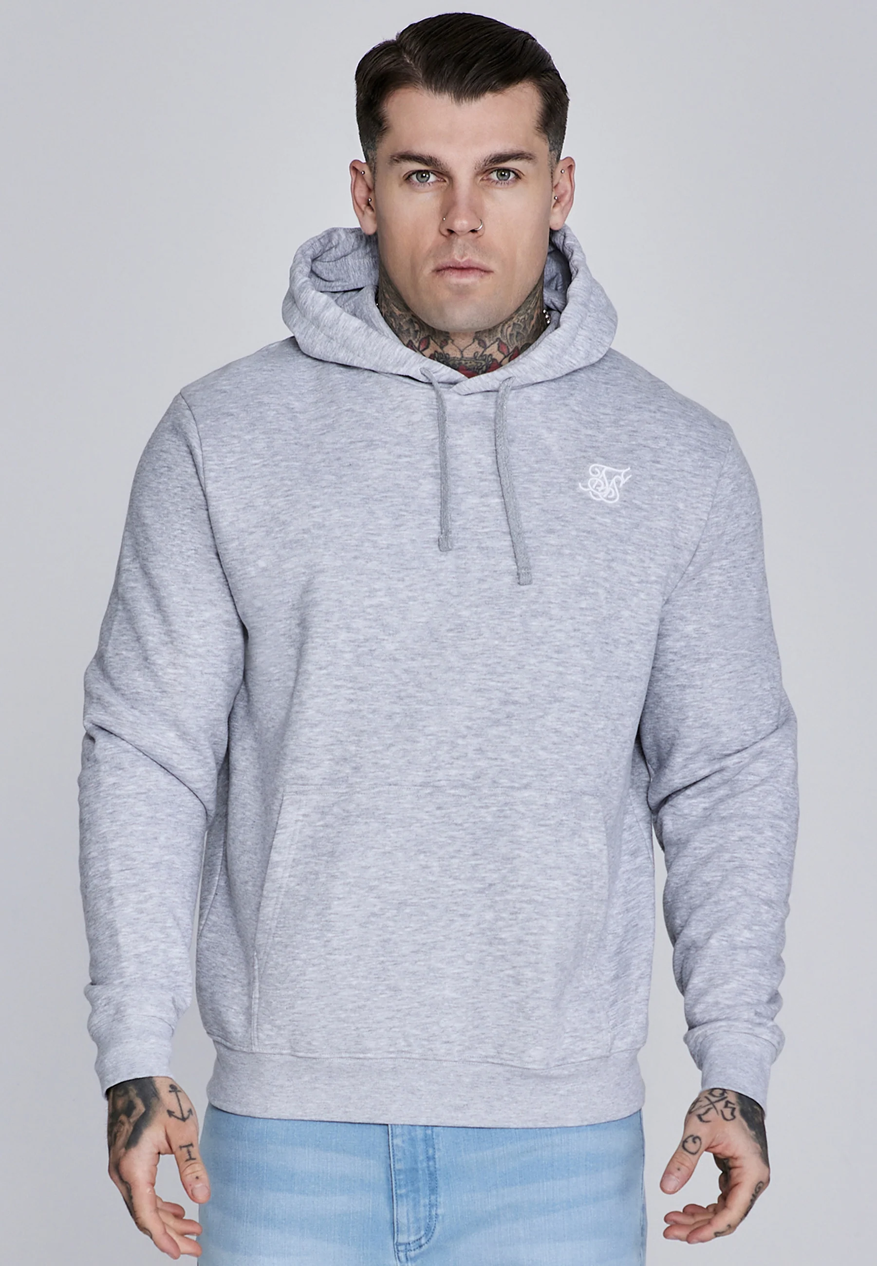 Grey Marl Essentials Hoodie