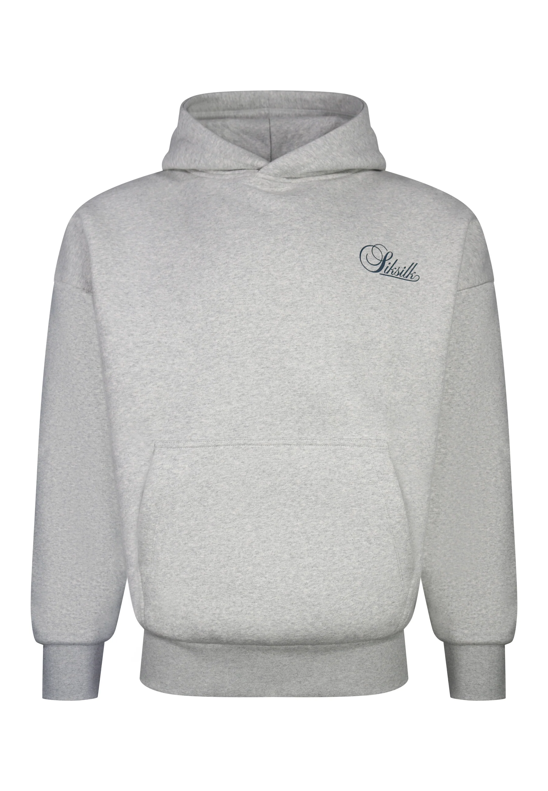 Grey Marl Essentials Hoodie - Image 7