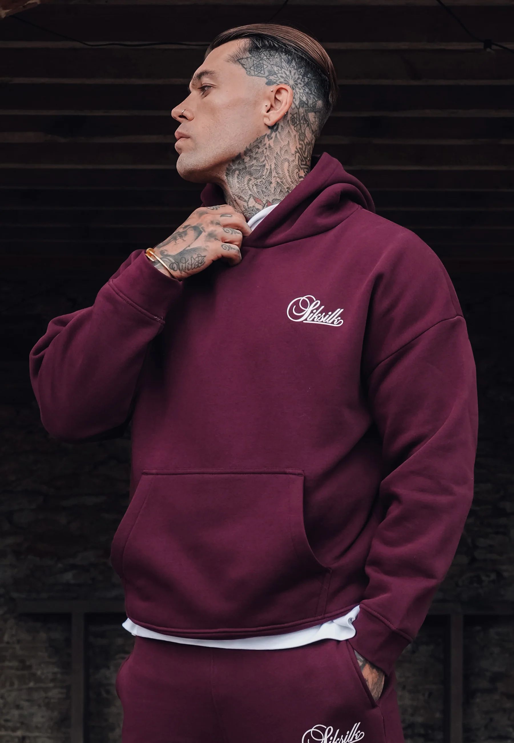 Burgundy Essentials Hoodie - Image 6