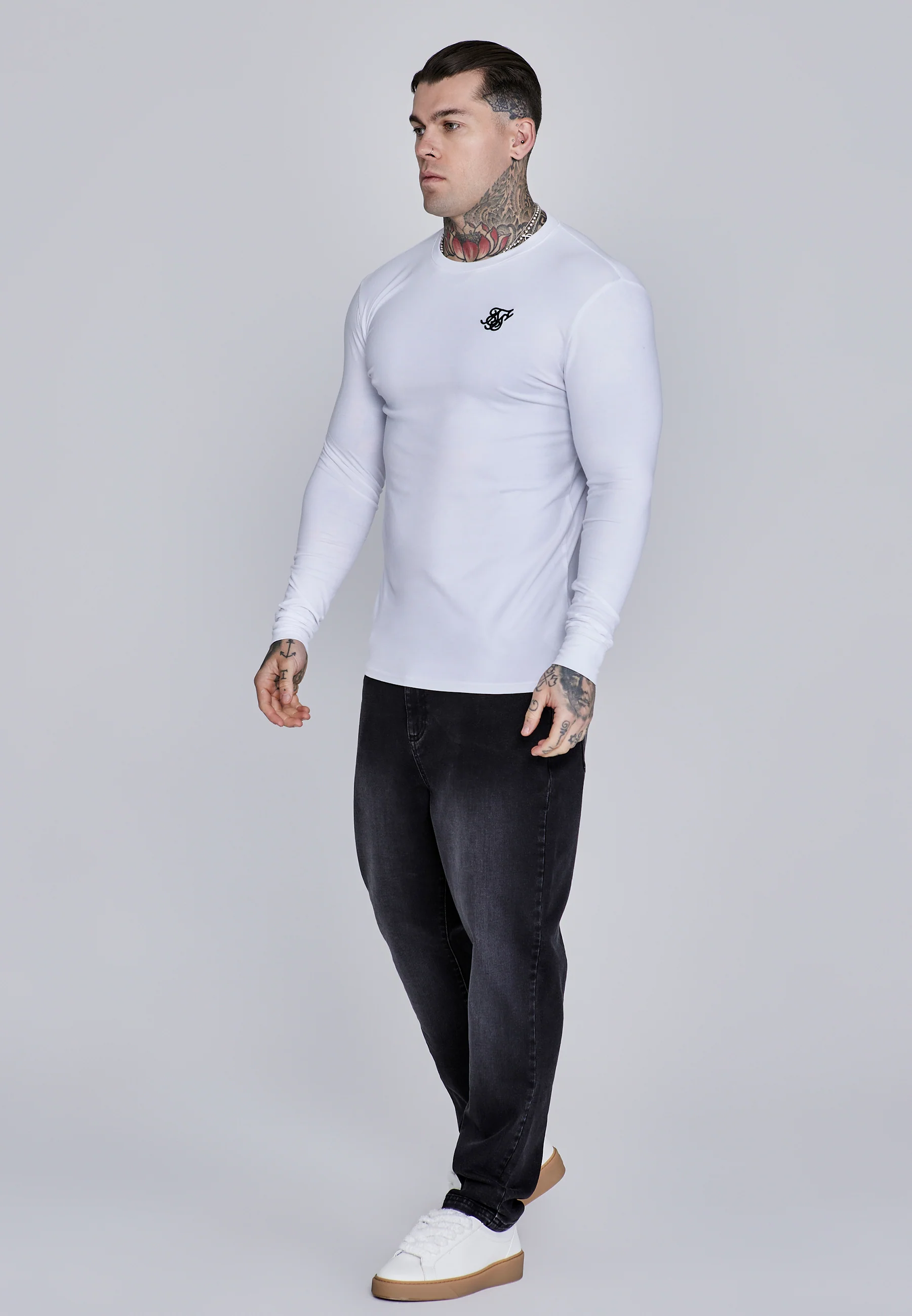 White Essentials LS T-Shirt - Image 4