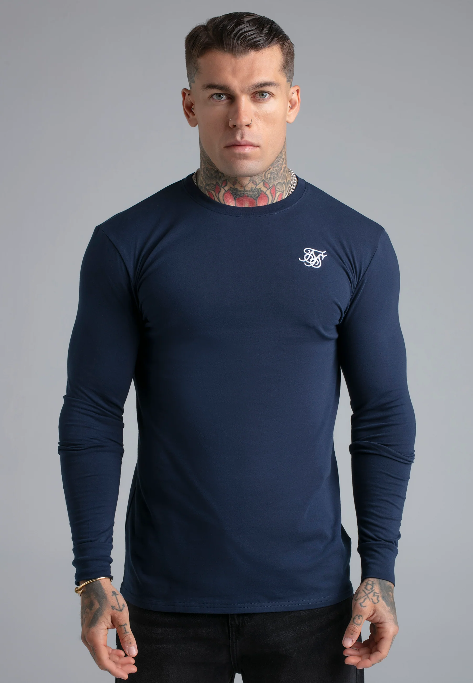 Navy Essentials LS T-Shirt