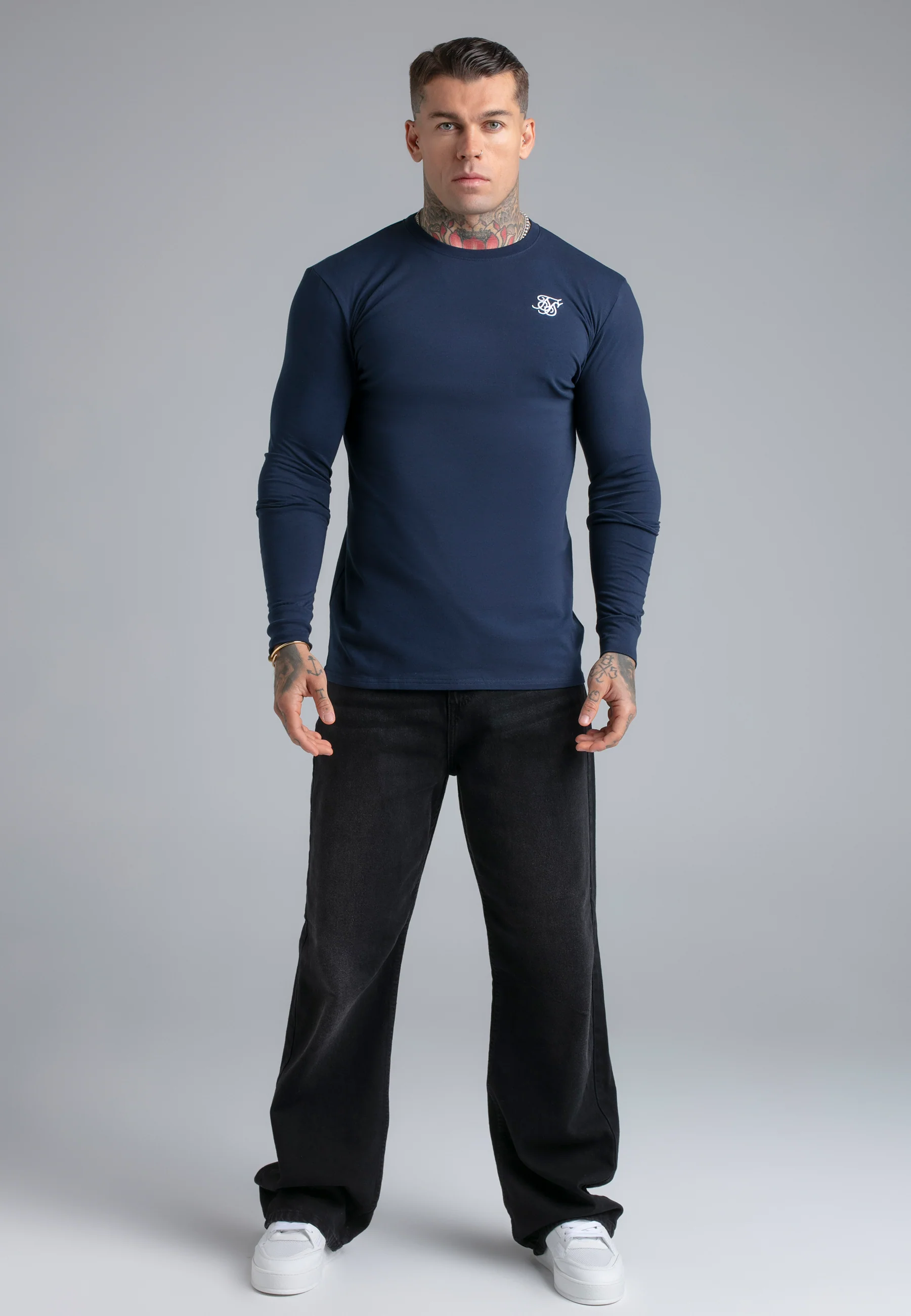 Navy Essentials LS T-Shirt - Image 3