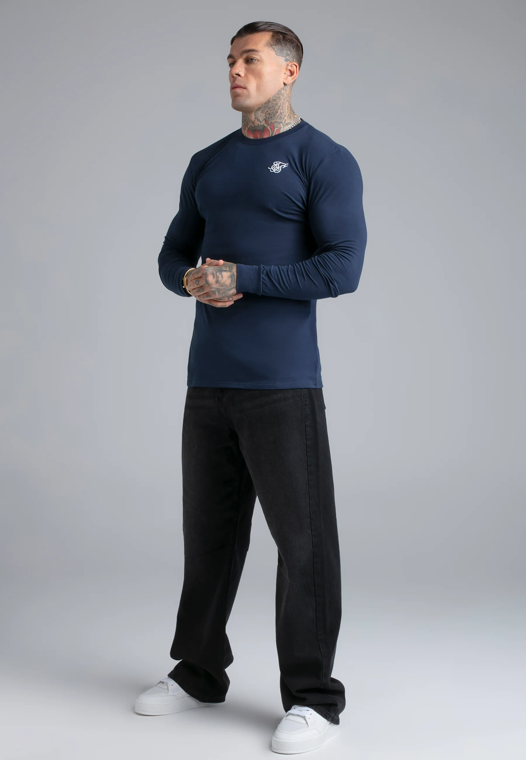 Navy Essentials LS T-Shirt - Image 4