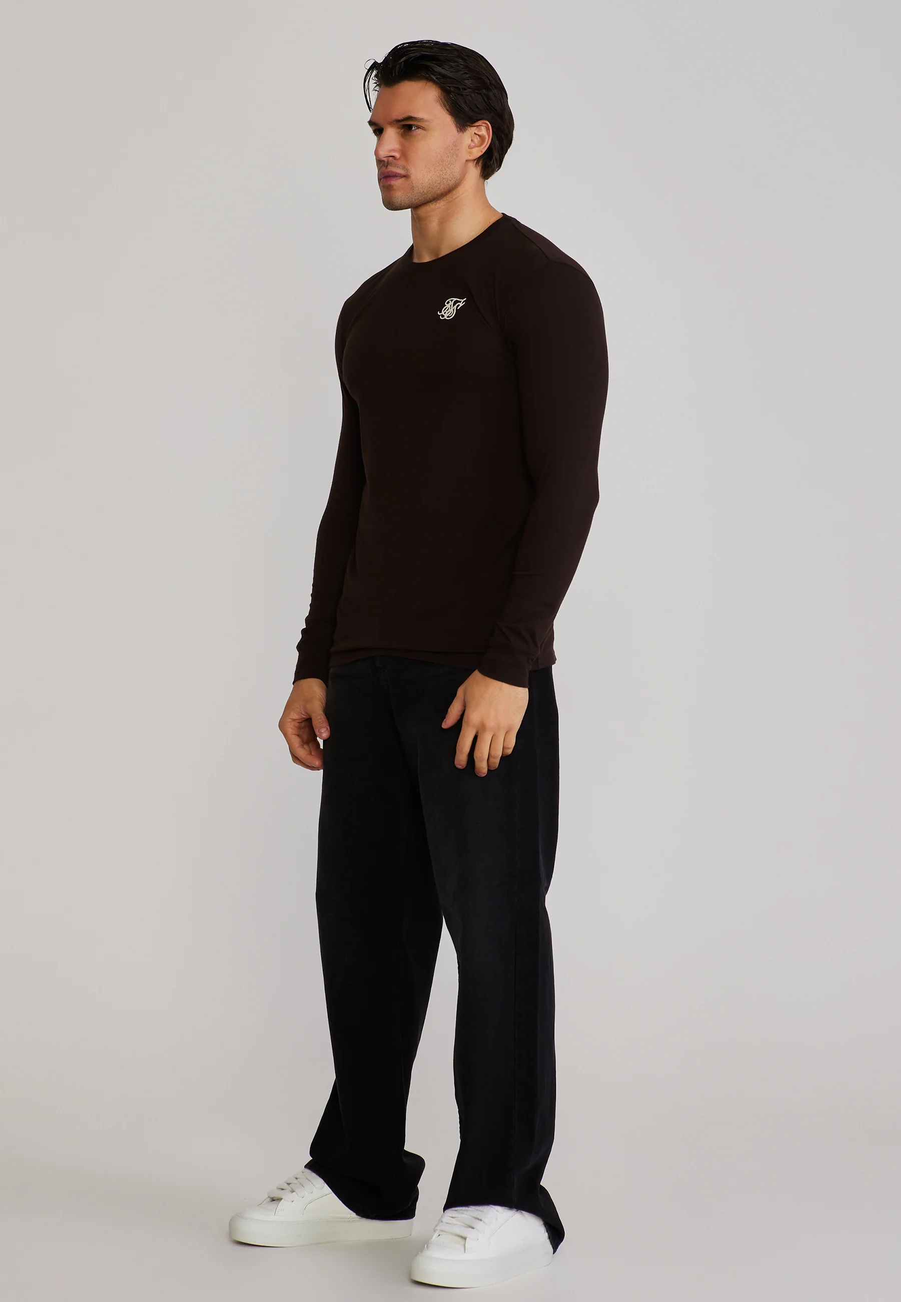 Brown Essentials LS T-Shirt - Image 4