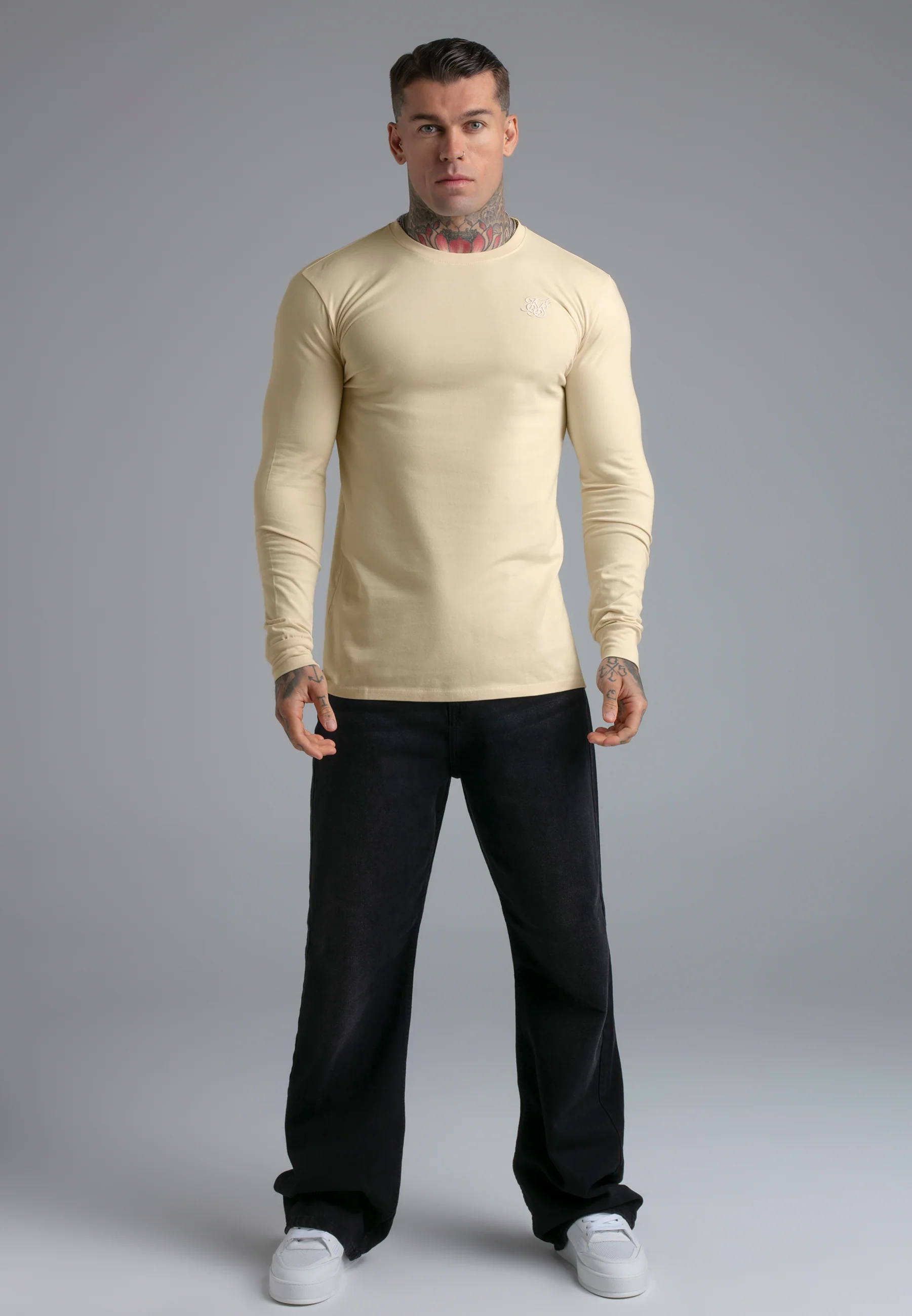 Ecru Essentials LS T-Shirt - Image 3