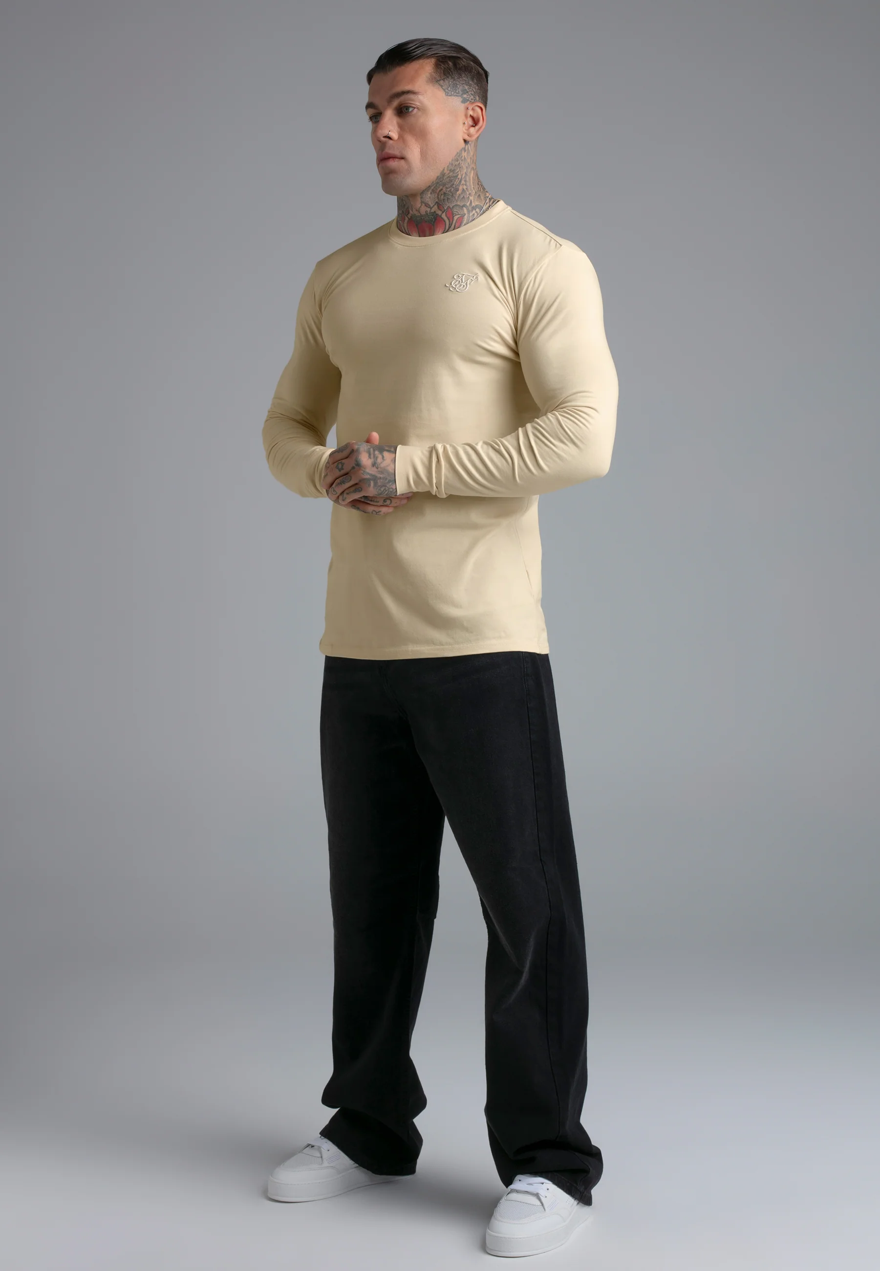 Ecru Essentials LS T-Shirt - Image 4