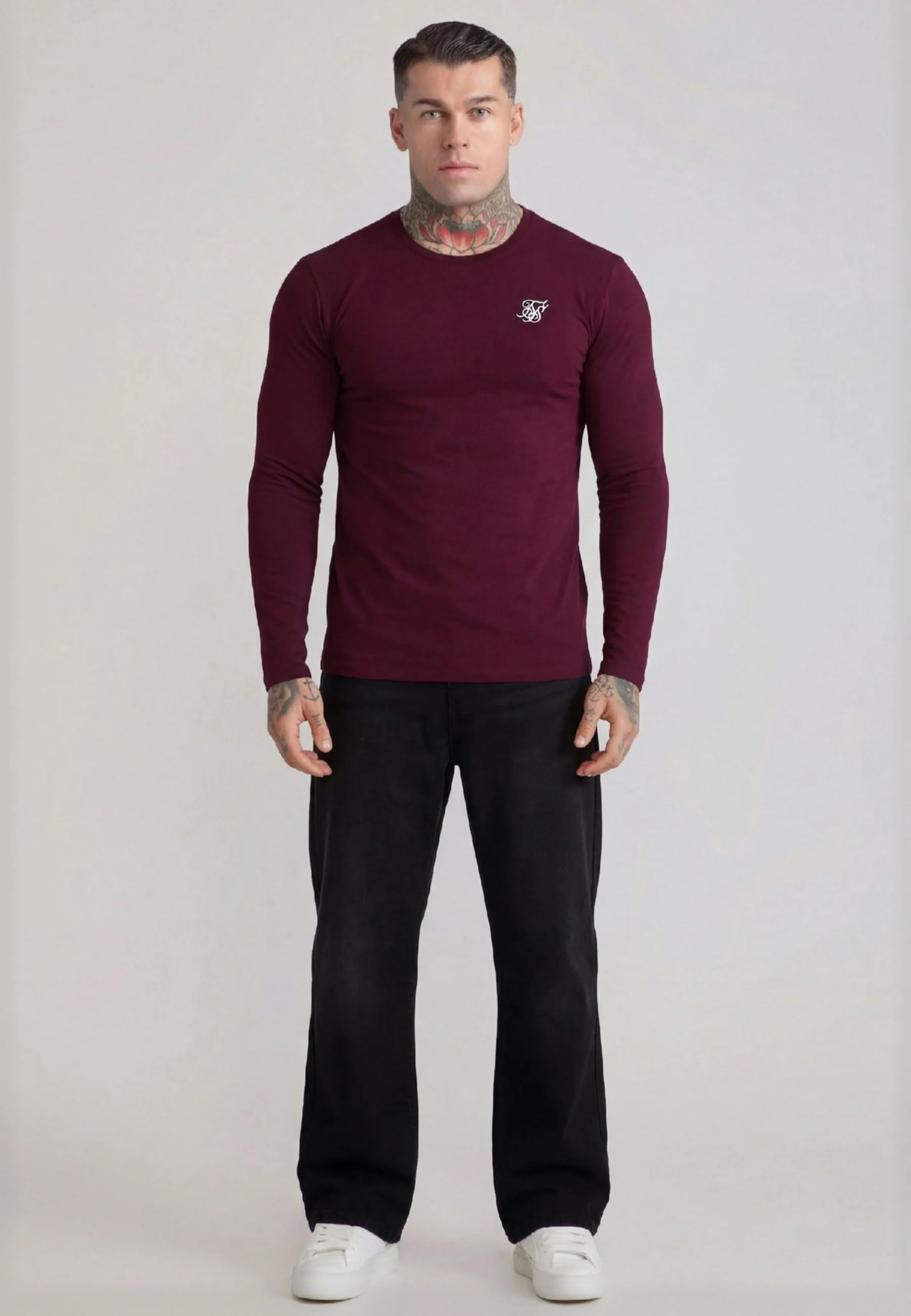 Burgundy Essentials LS T-Shirt - Image 3
