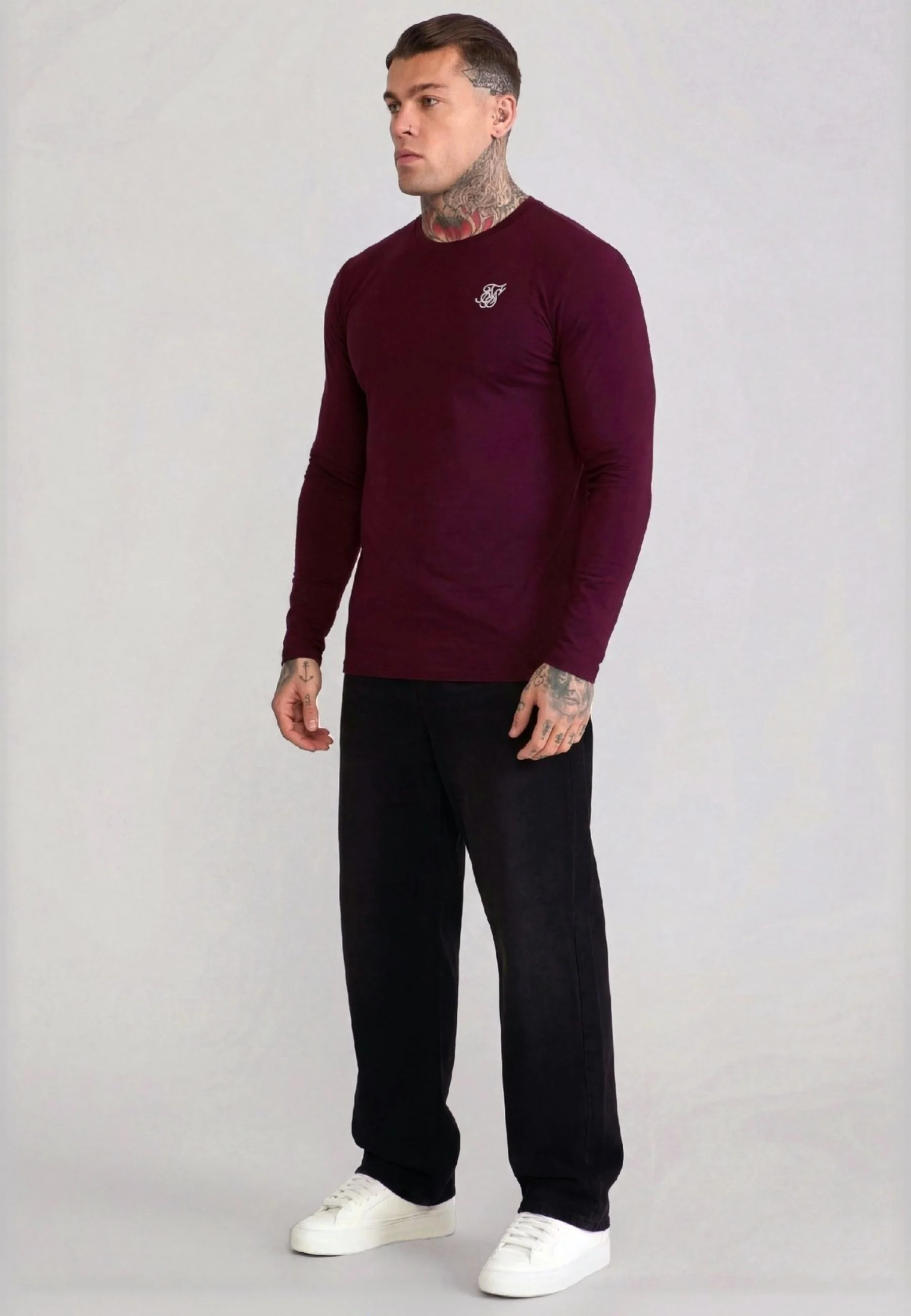 Burgundy Essentials LS T-Shirt - Image 4