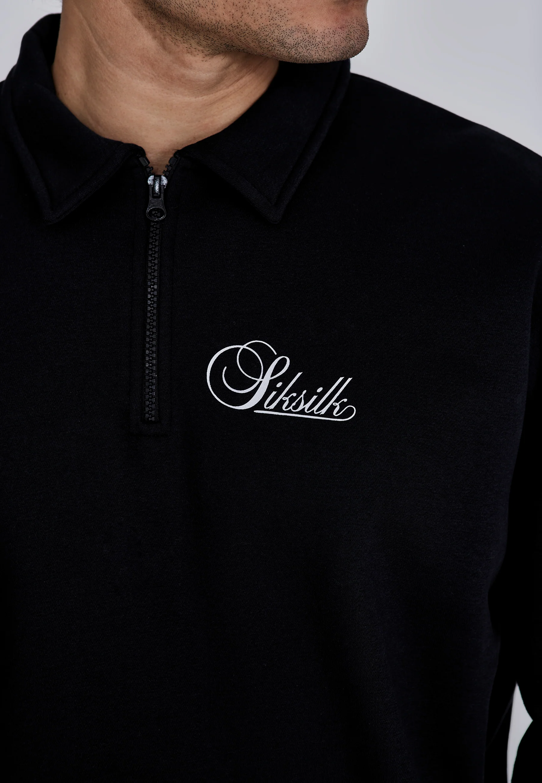 Black Essentials Polo Sweater - Image 3