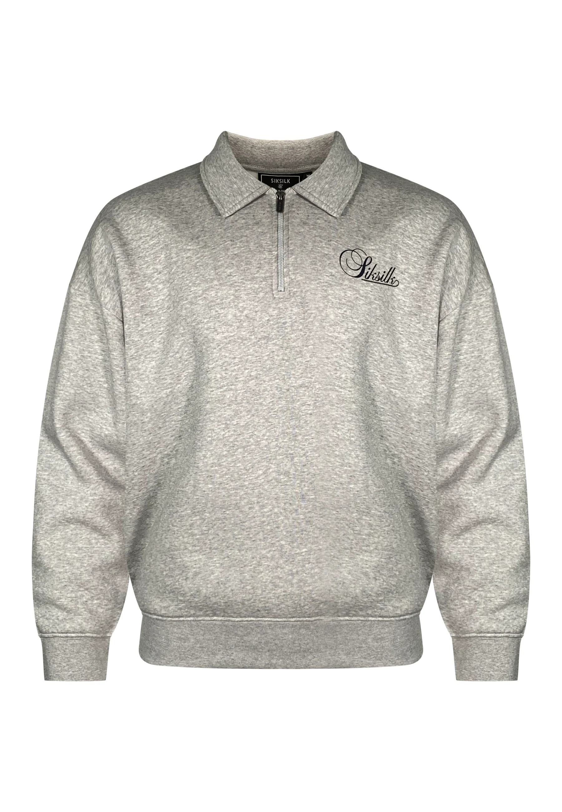 Grey Marl Essentials Polo Sweater - Image 7