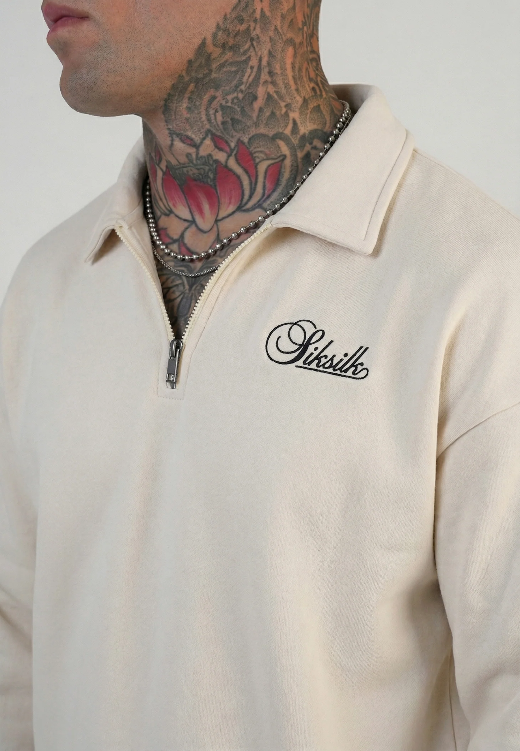Ecru Essentials Polo Sweater - Image 2