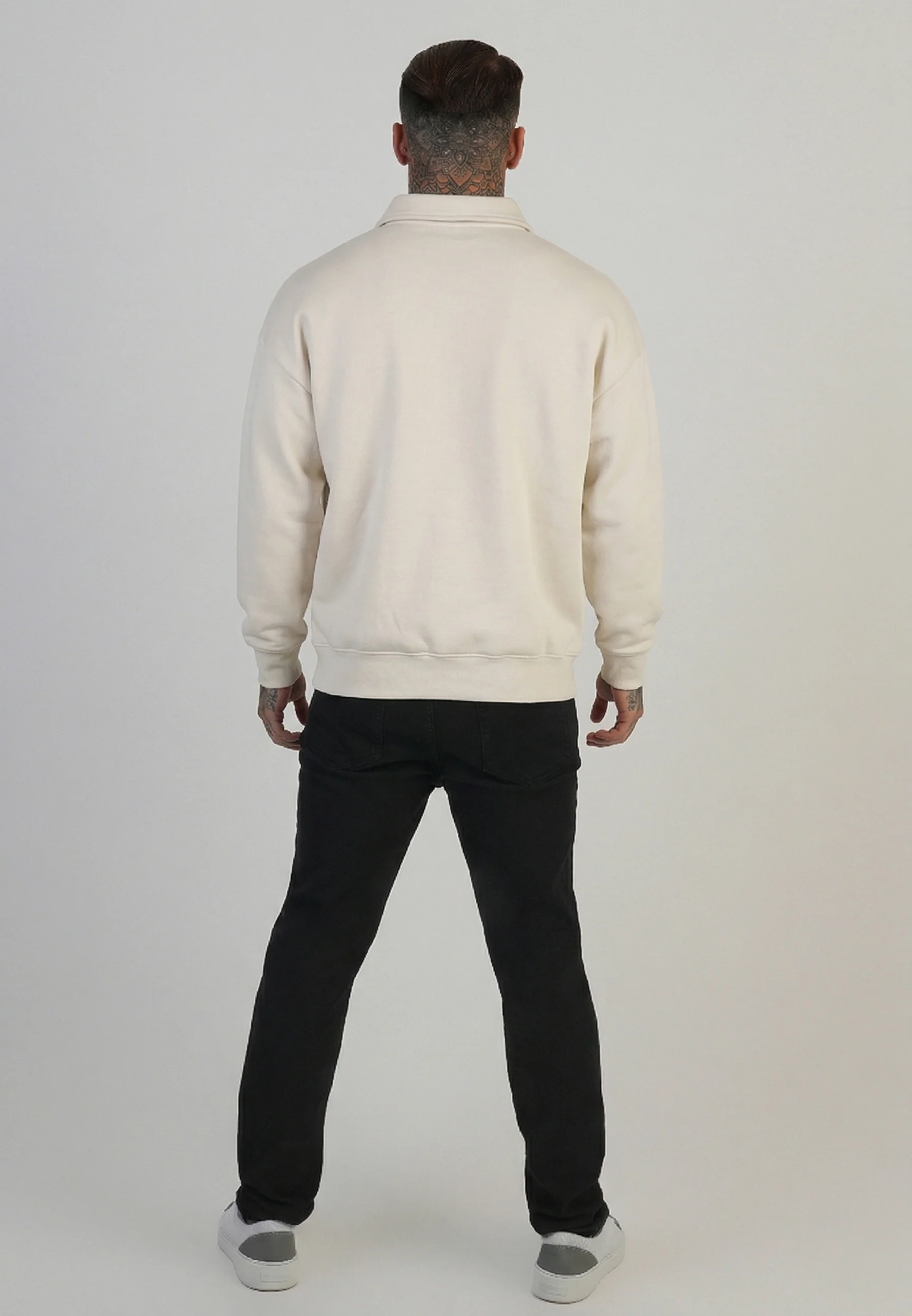Ecru Essentials Polo Sweater - Image 5