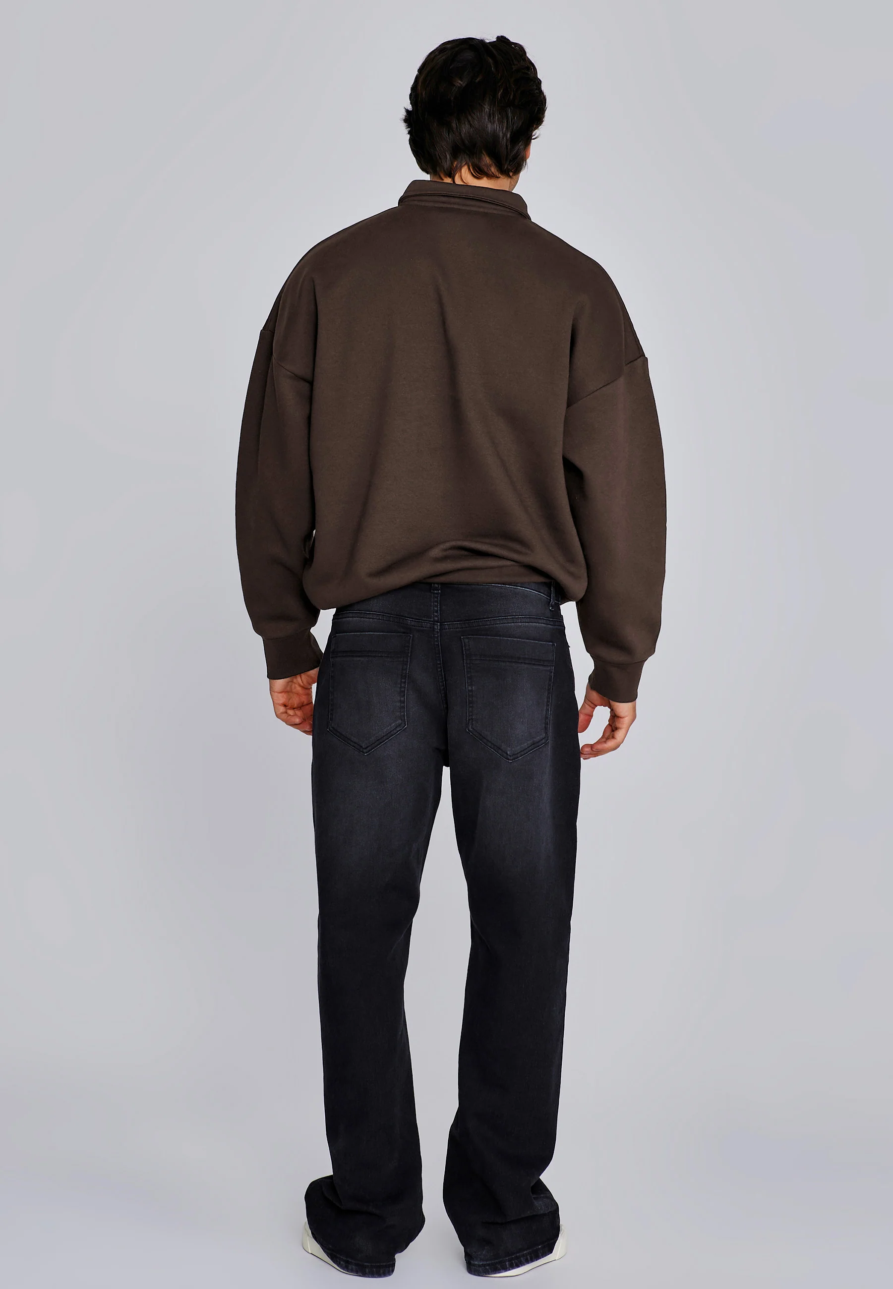 Brown Essentials Polo Sweater - Image 5