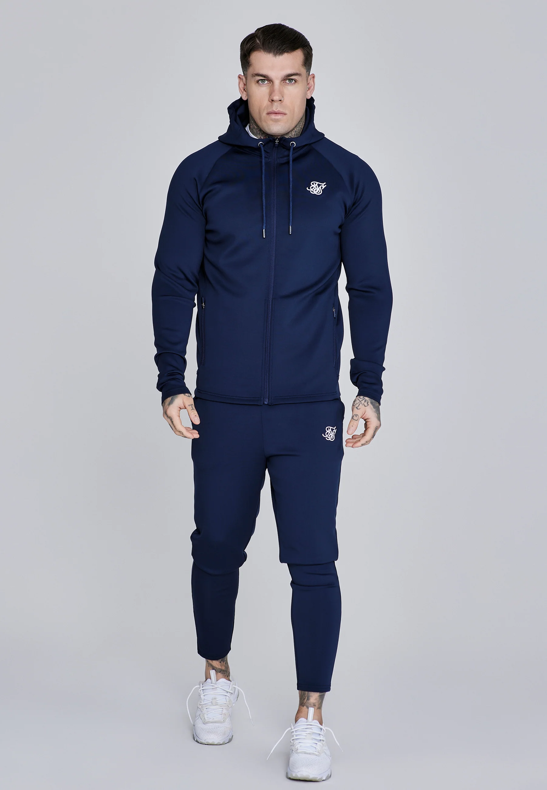 Navy Essentials Poly Full Zip Hoodie - Image 3