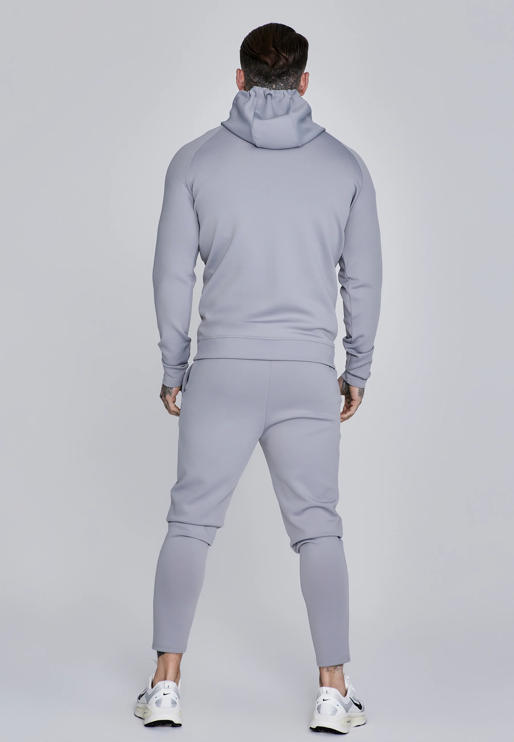 Grey Essentials Poly Full Zip Hoodie - Image 5