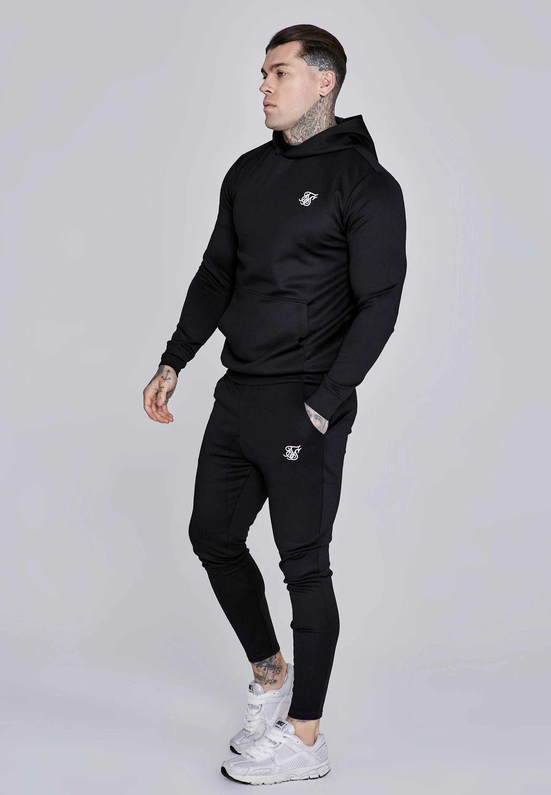 Black Essentials Poly Hoodie - Image 4