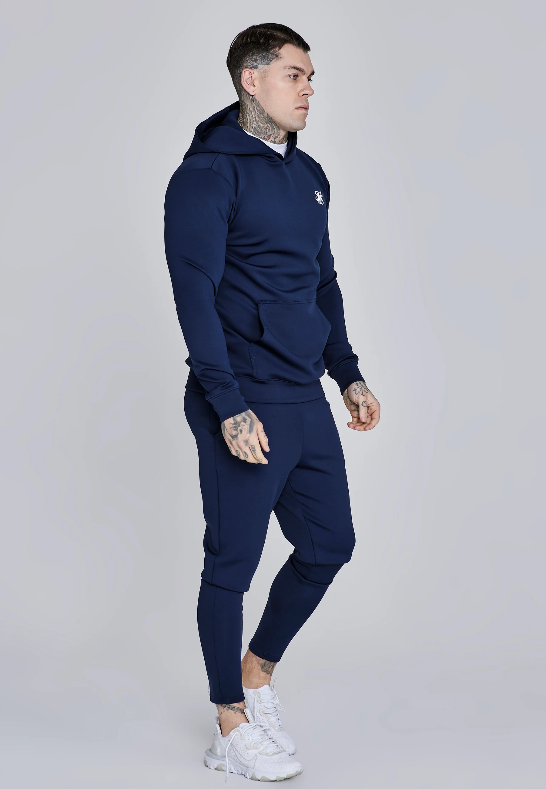 Navy Essentials Poly Hoodie - Image 4