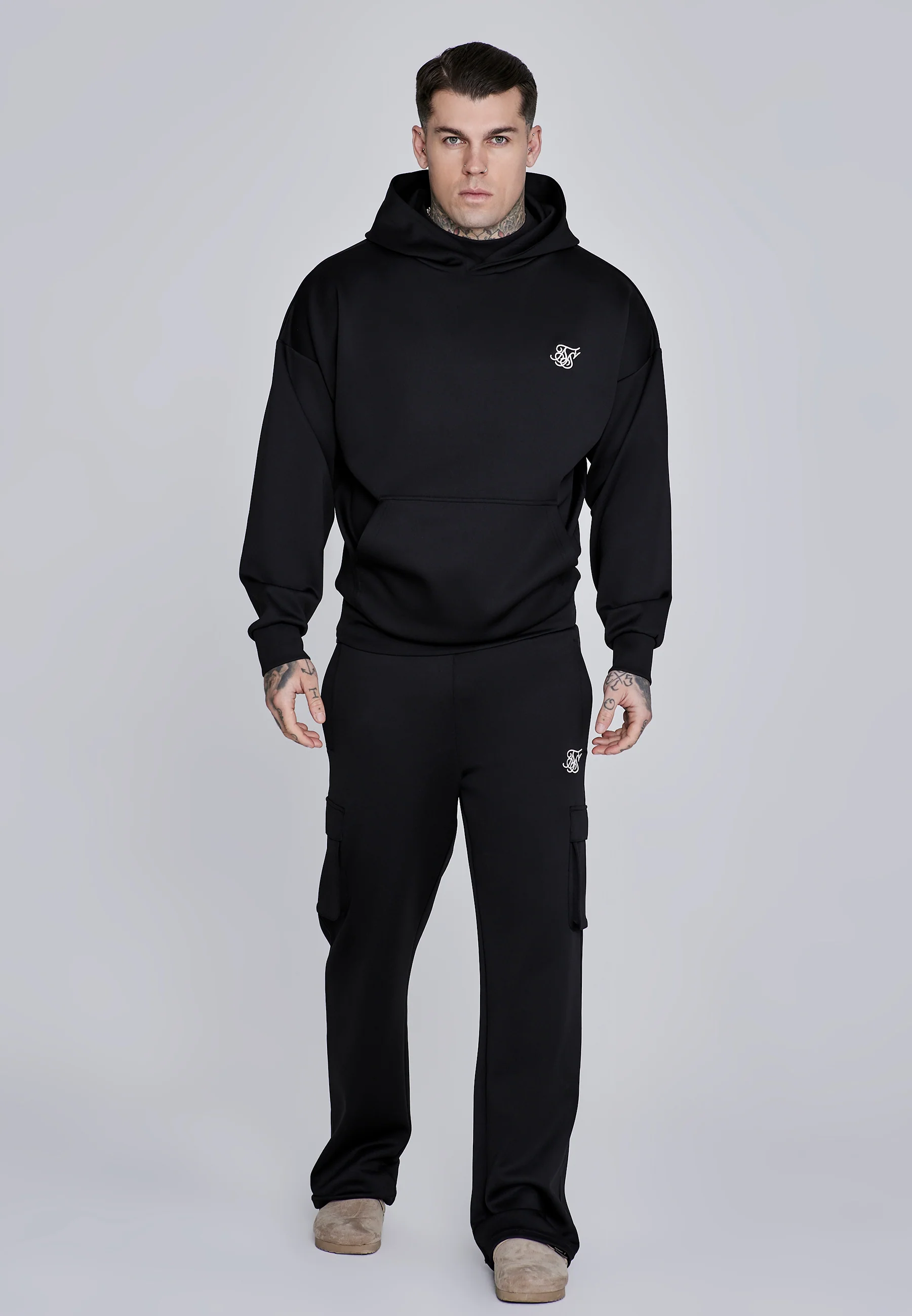 Black Essentials Poly Hoodie - Image 3