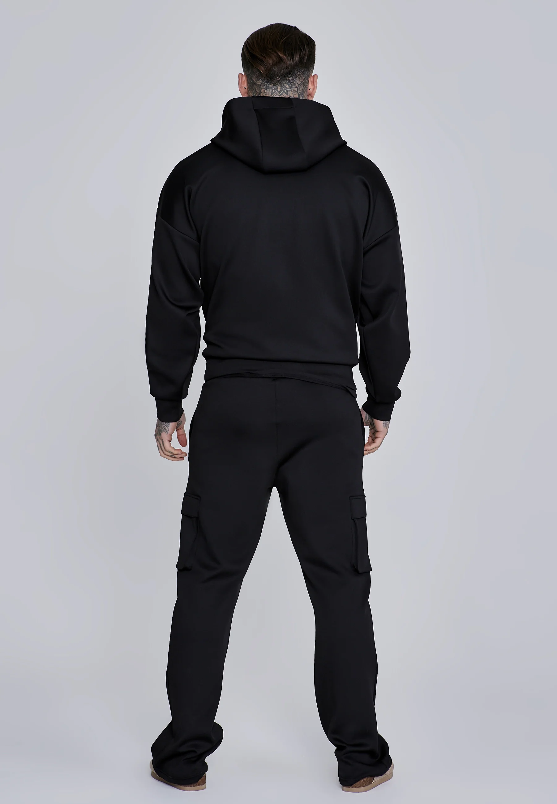 Black Essentials Poly Hoodie - Image 5