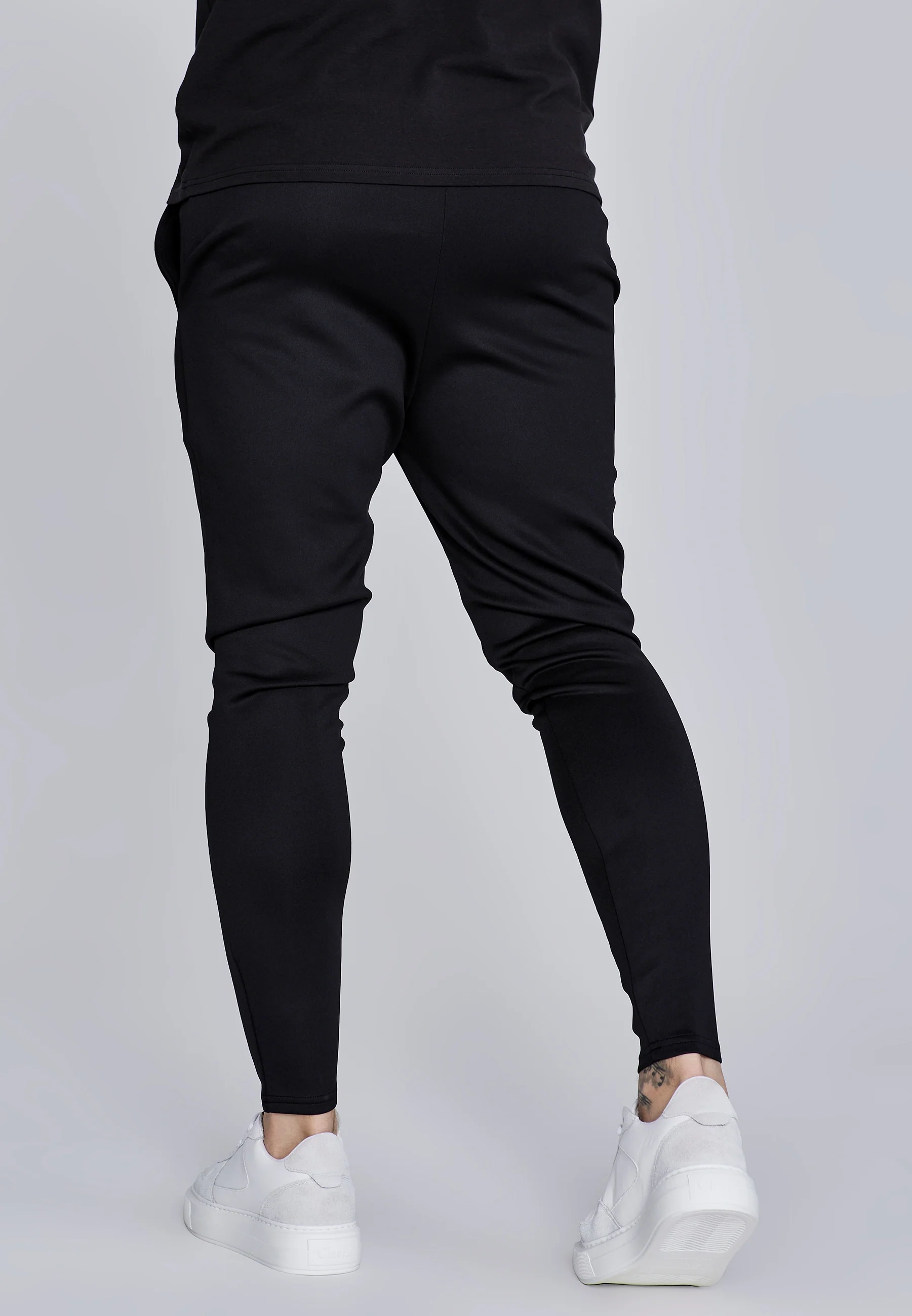 Black Essentials Poly Joggers - Image 3