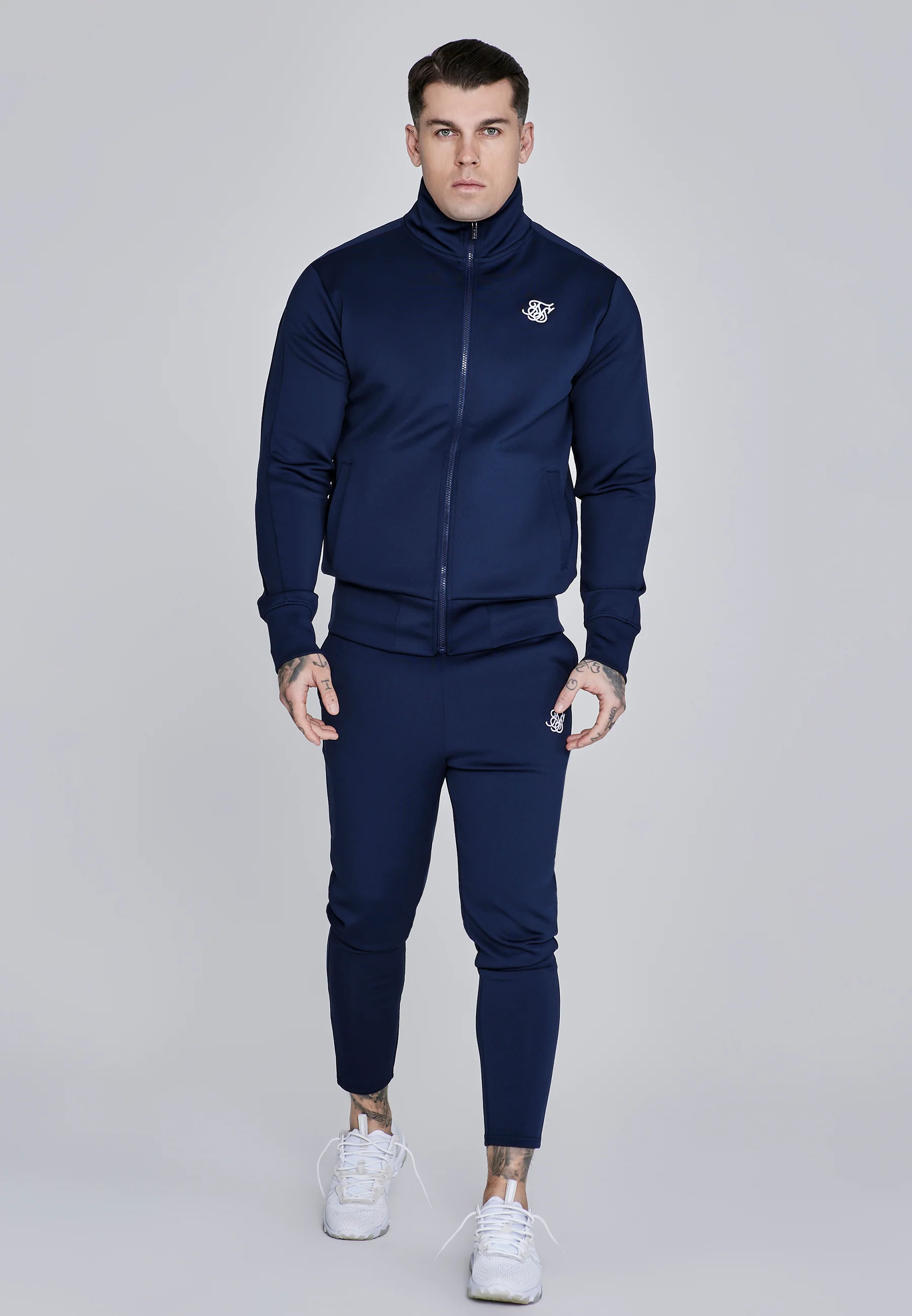 Navy Essentials Poly Joggers - Image 4