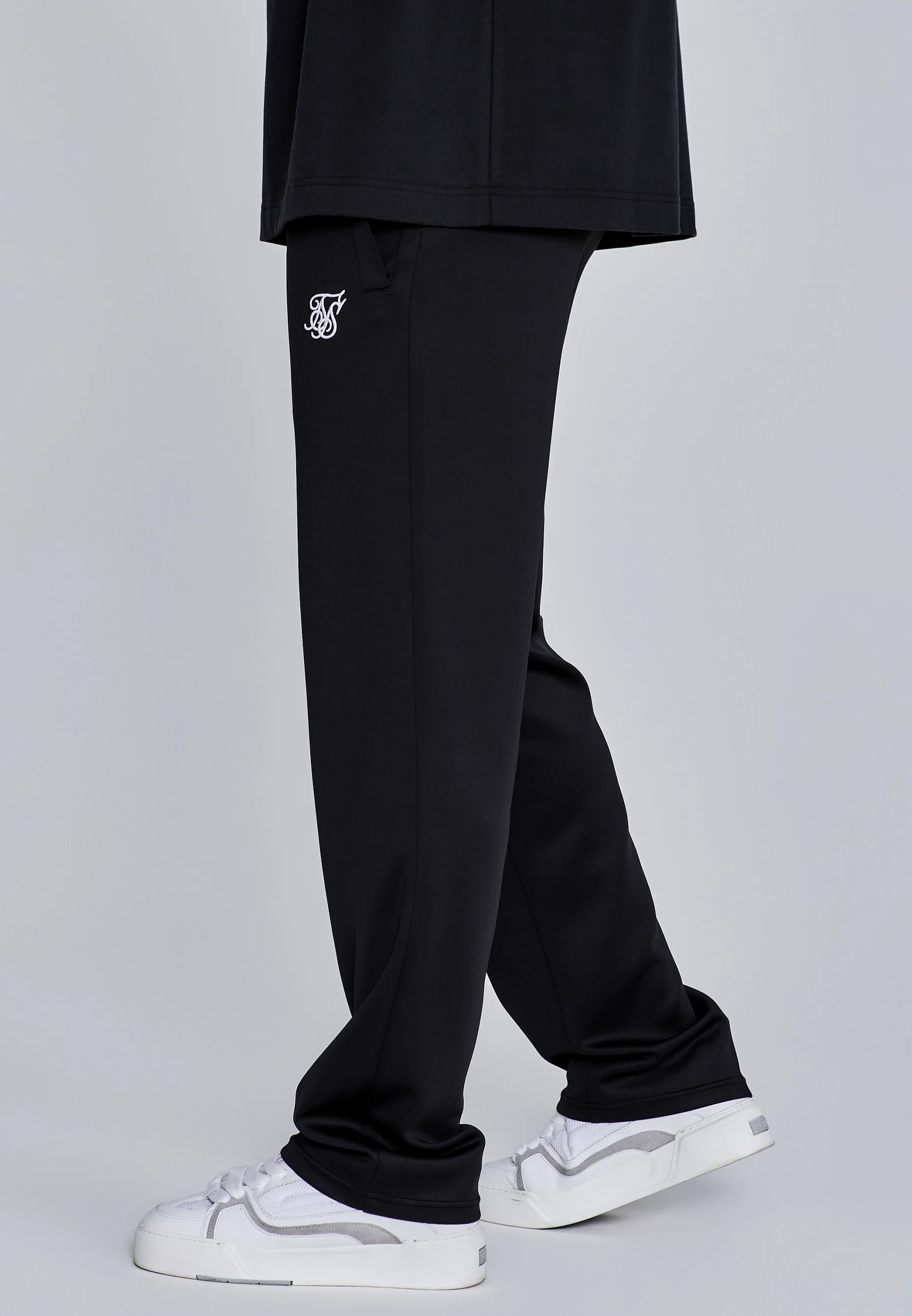 Black Essentials Poly Track Pants - Image 2