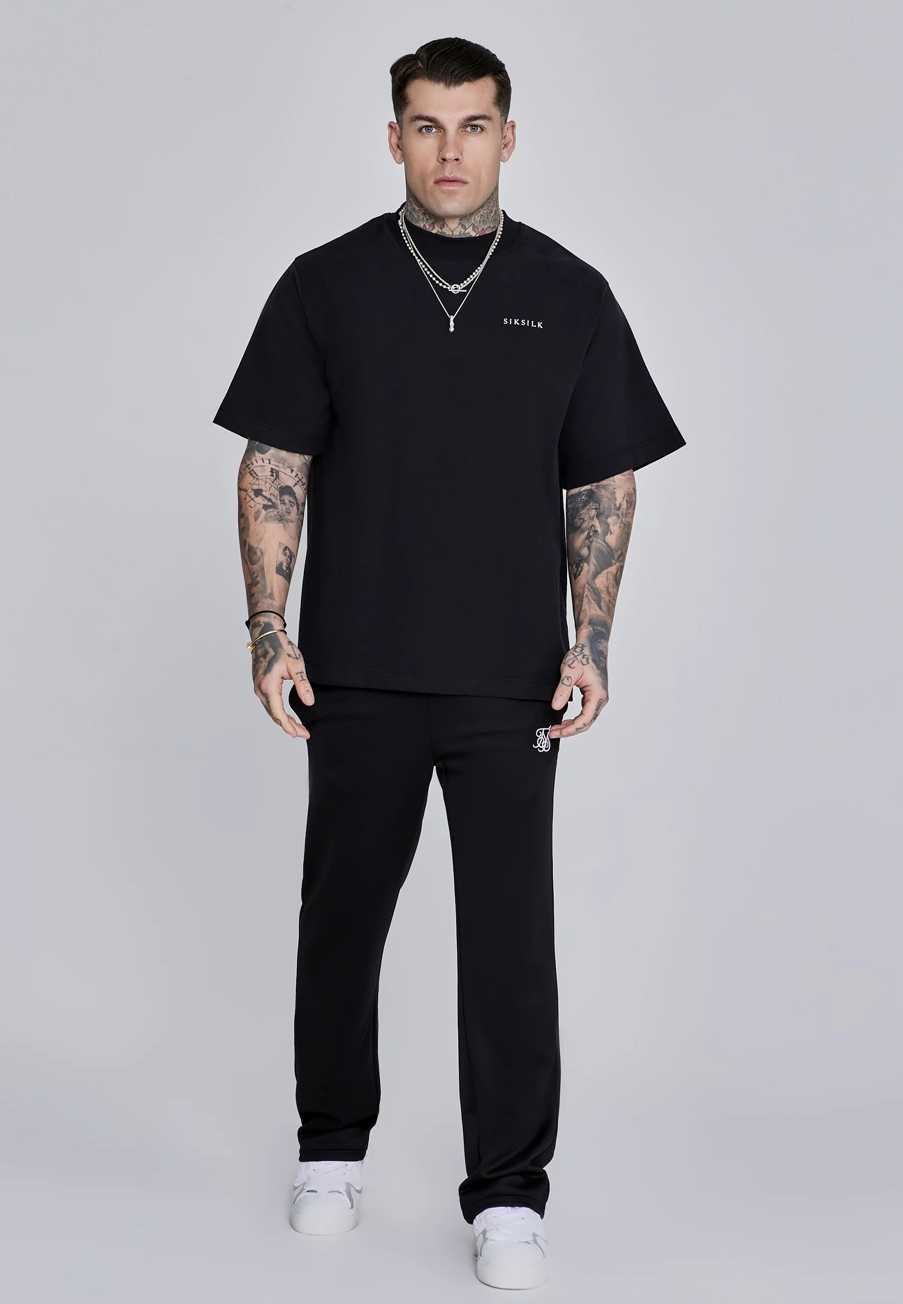 Black Essentials Poly Track Pants - Image 4