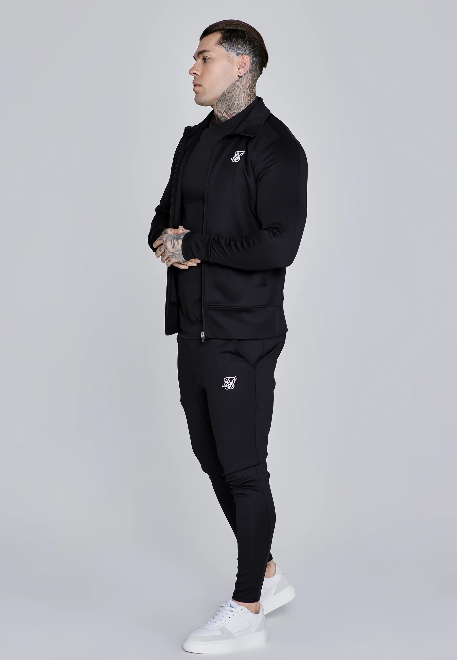 Black Essentials Poly Track Top - Image 4
