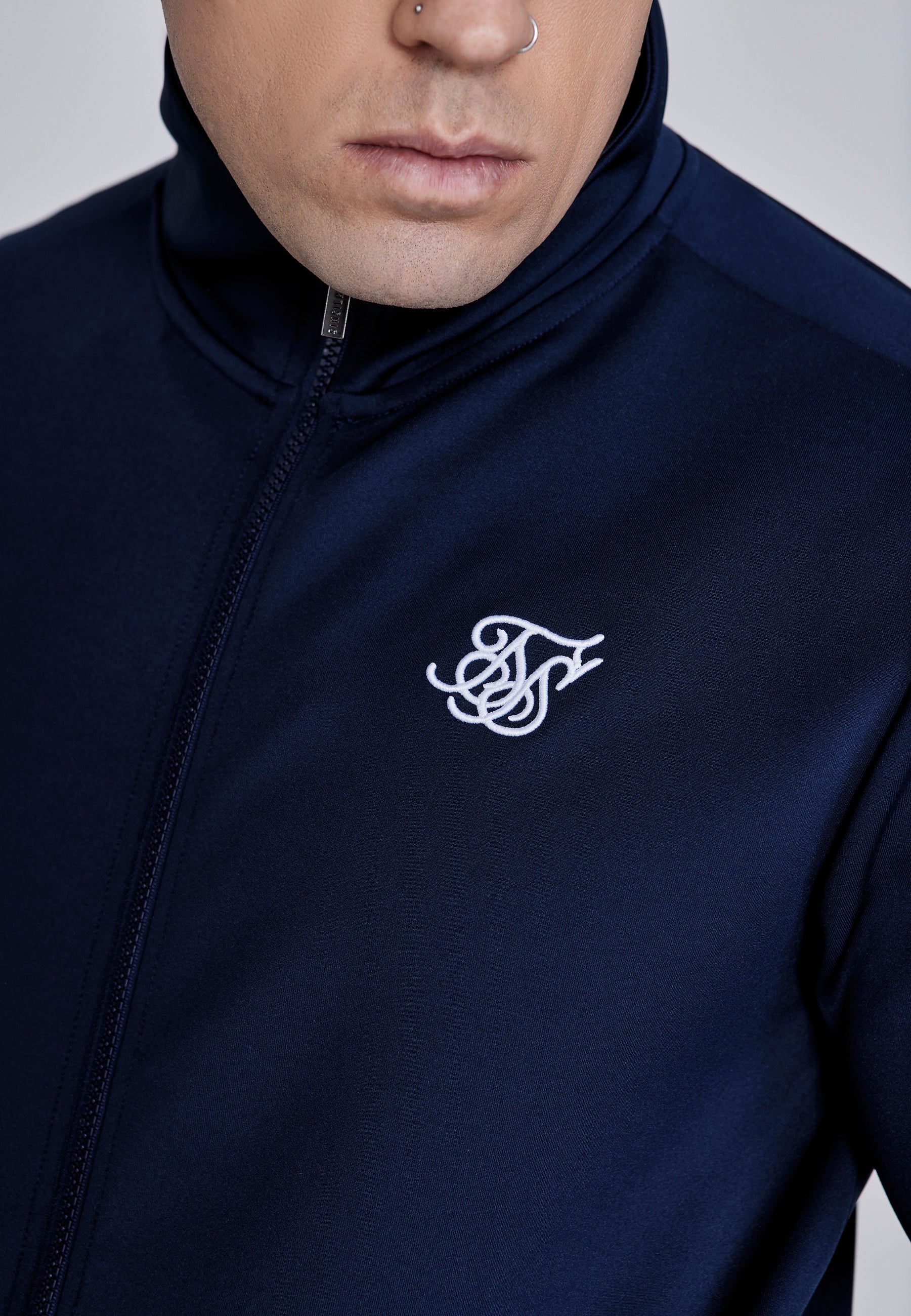 Navy Essentials Poly Track Top - Image 2