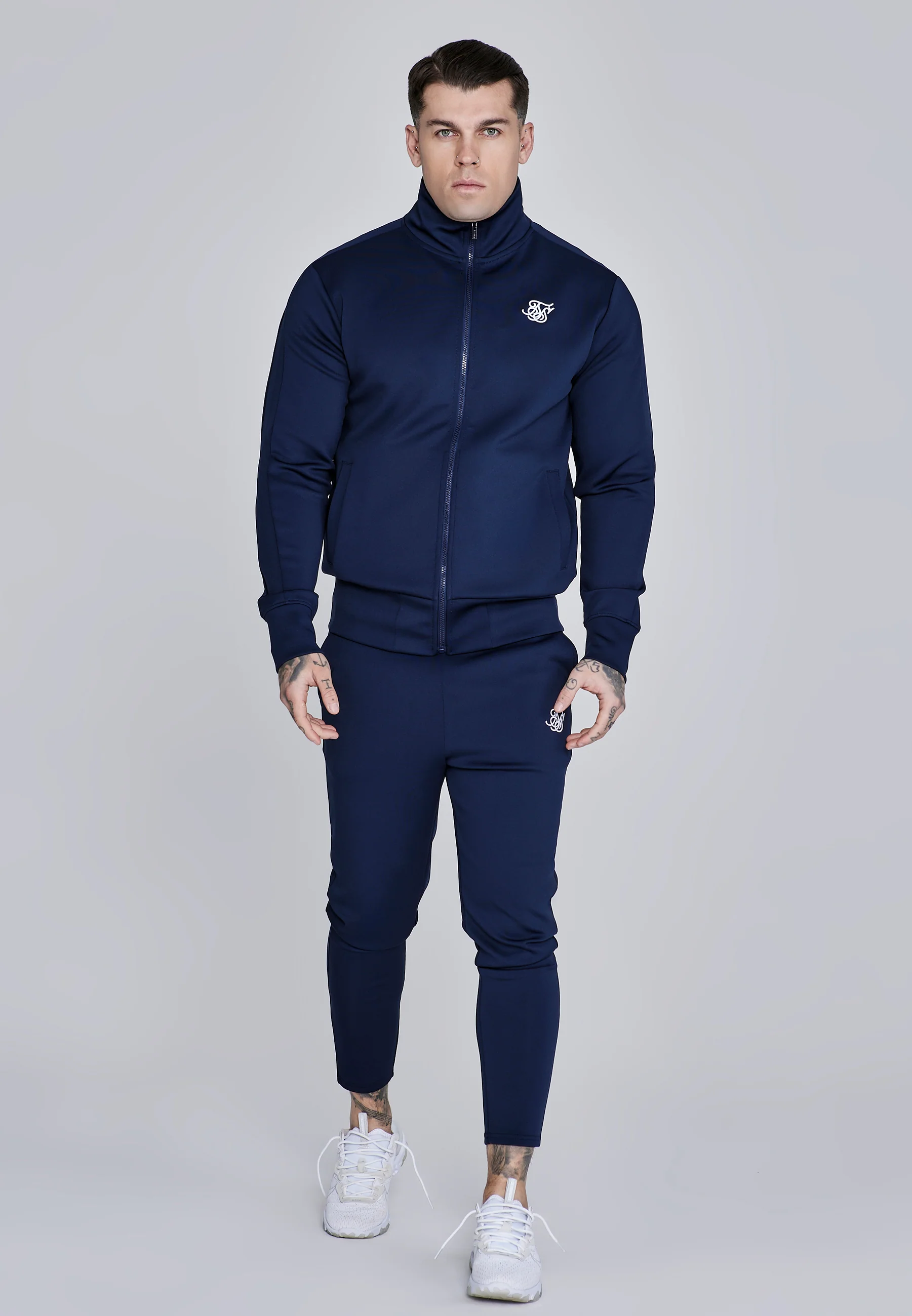 Navy Essentials Poly Track Top - Image 3