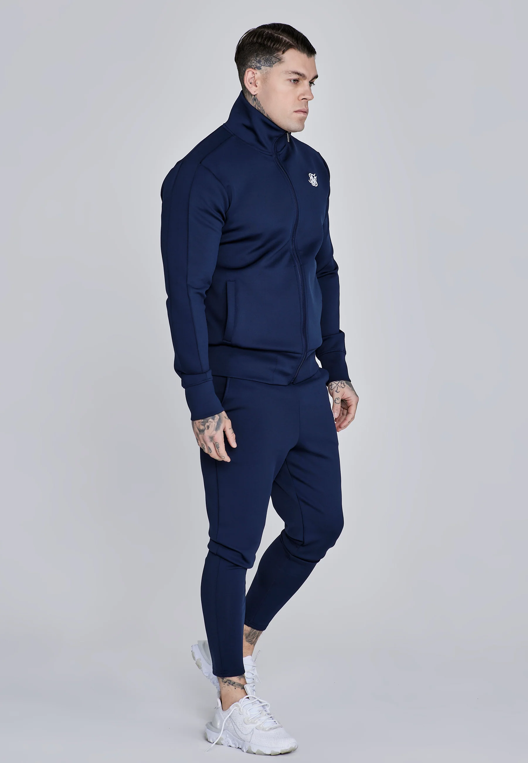 Navy Essentials Poly Track Top - Image 4