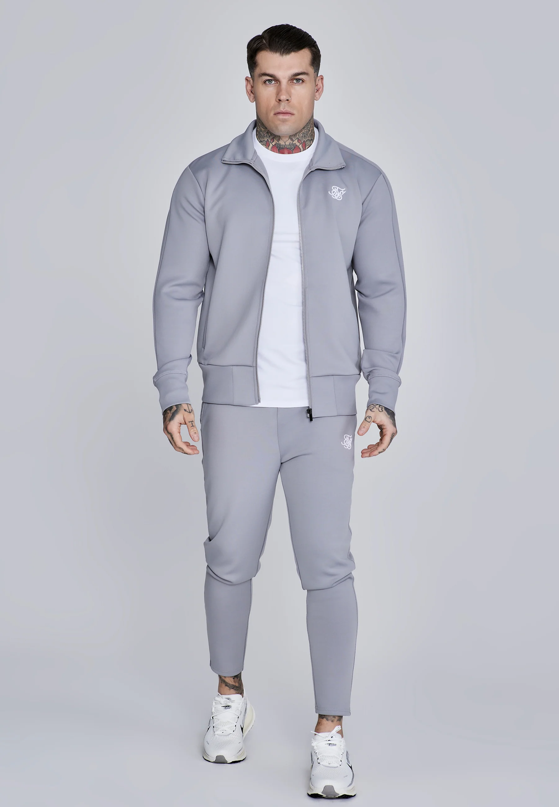 Grey Essentials Poly Track Top - Image 3