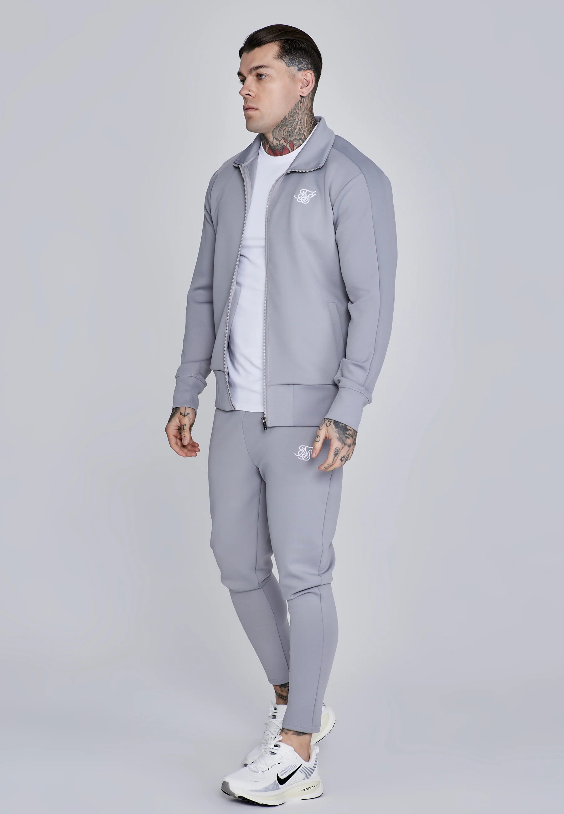 Grey Essentials Poly Track Top - Image 4