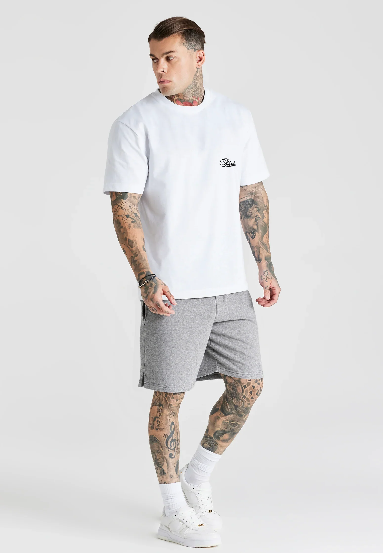 Grey Marl Essentials Shorts - Image 2