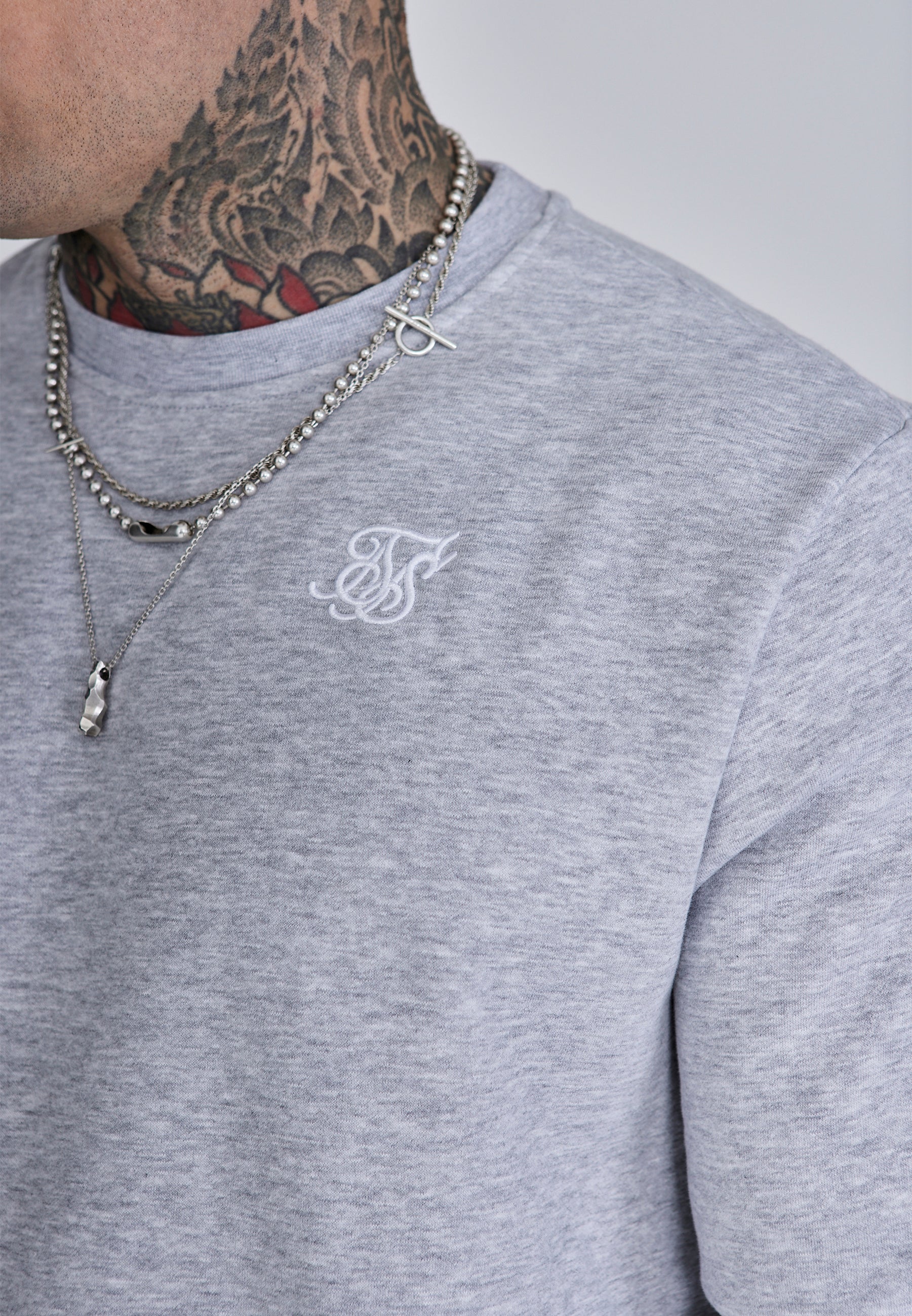 Grey Marl Essentials Sweater - Image 2