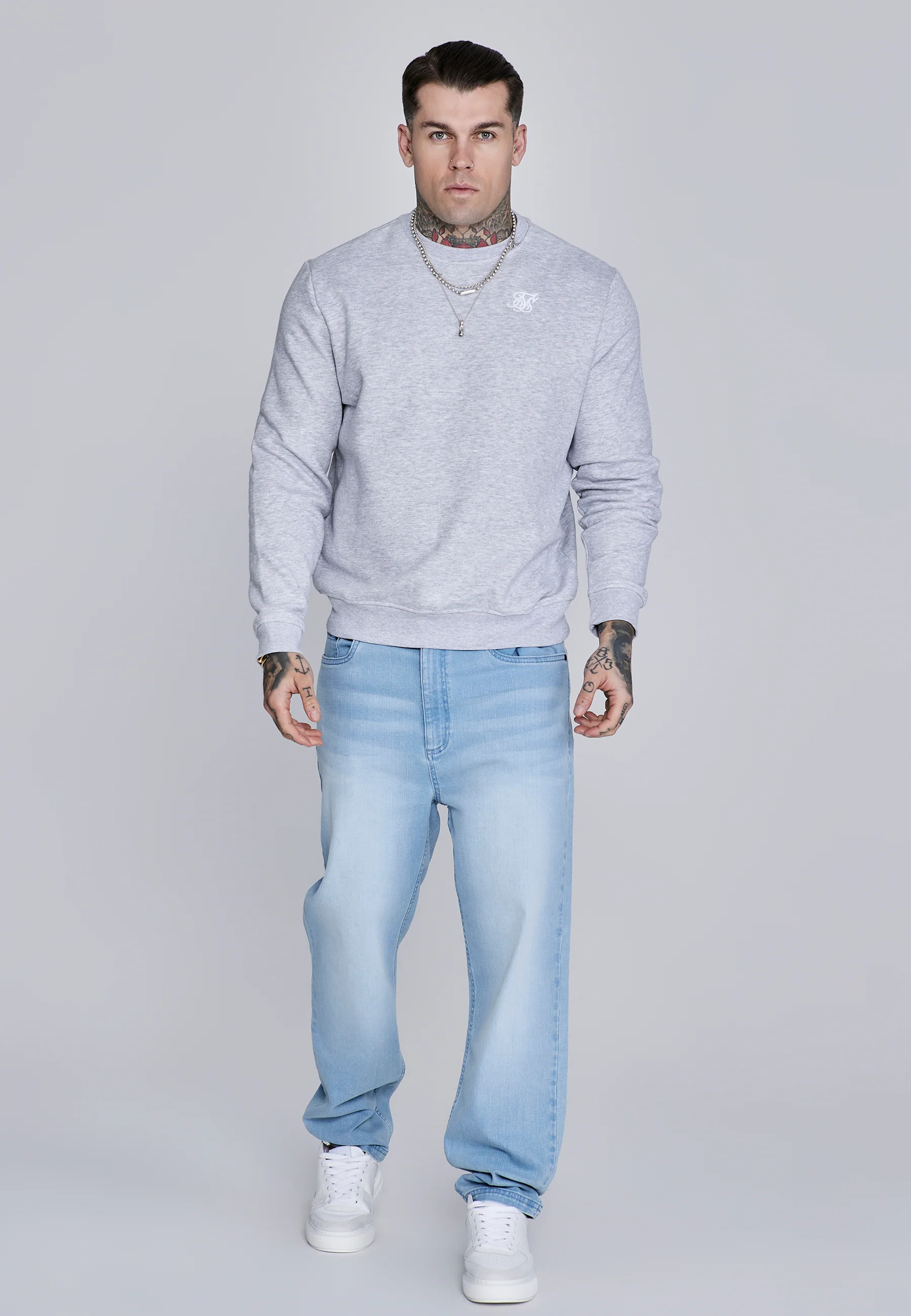 Grey Marl Essentials Sweater - Image 3